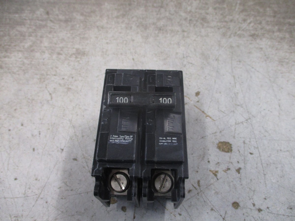 Siemens Type QP Clip-On Circuit Breaker Q2100 100A 120/240V 2P Used