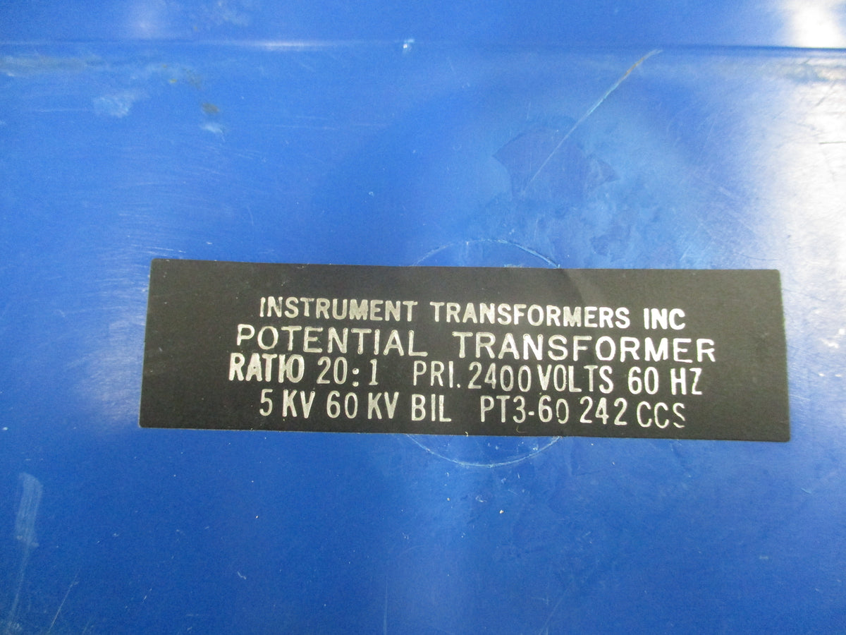 Instrument Transformers Voltage Transformer PT3-60 242CCS Pri: 2400V Used
