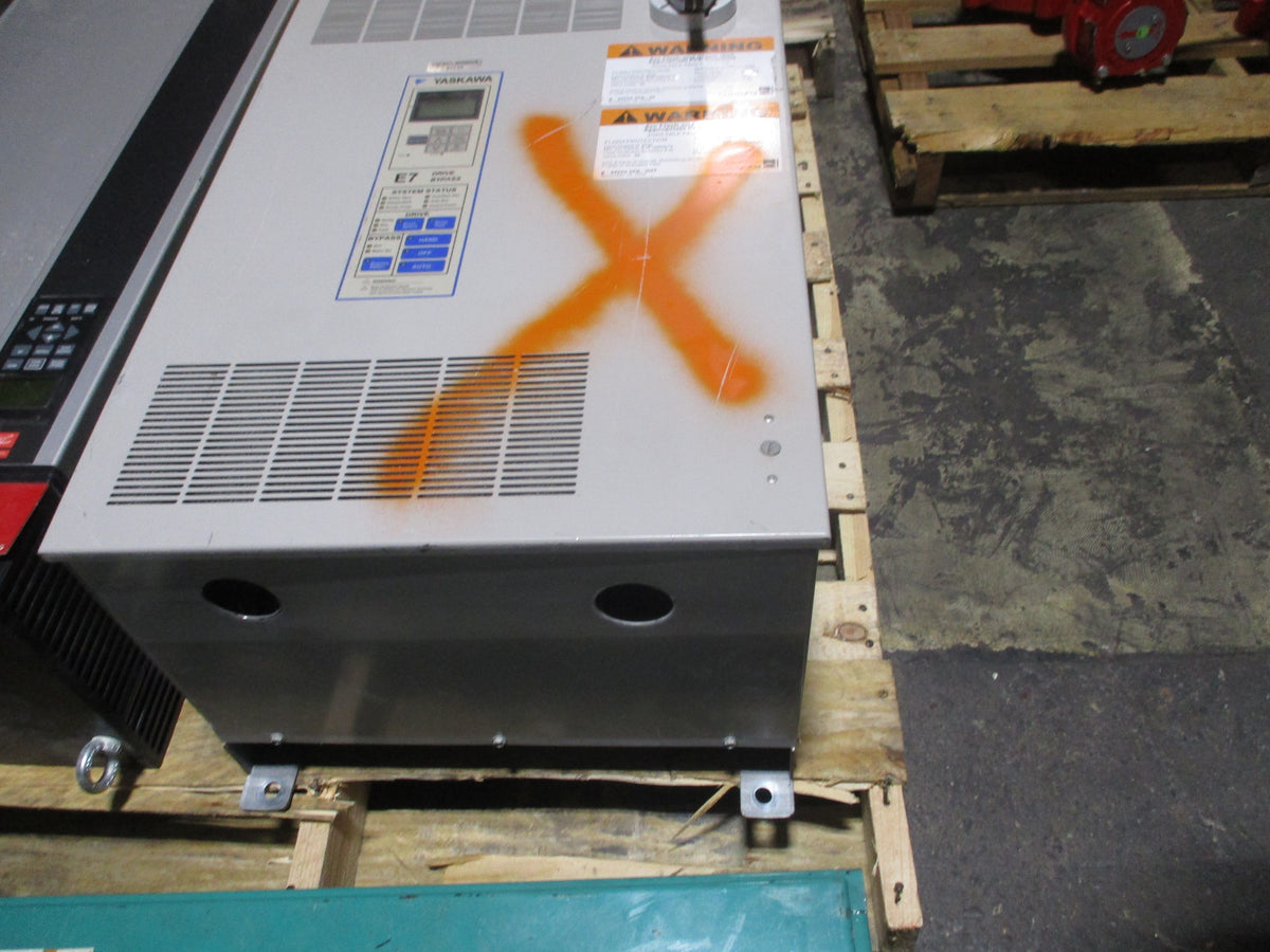 Yaskawa E7 AC Drive W/Bypass E7LVB040CY 40HP 3Ph Used