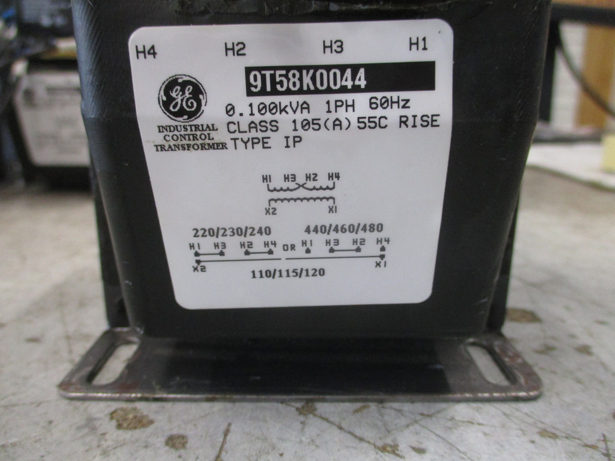 GE Control Transformer 9T58K0044 0.100KVA Pri: 240/480V Sec: 120V 60Hz 1Ph Used