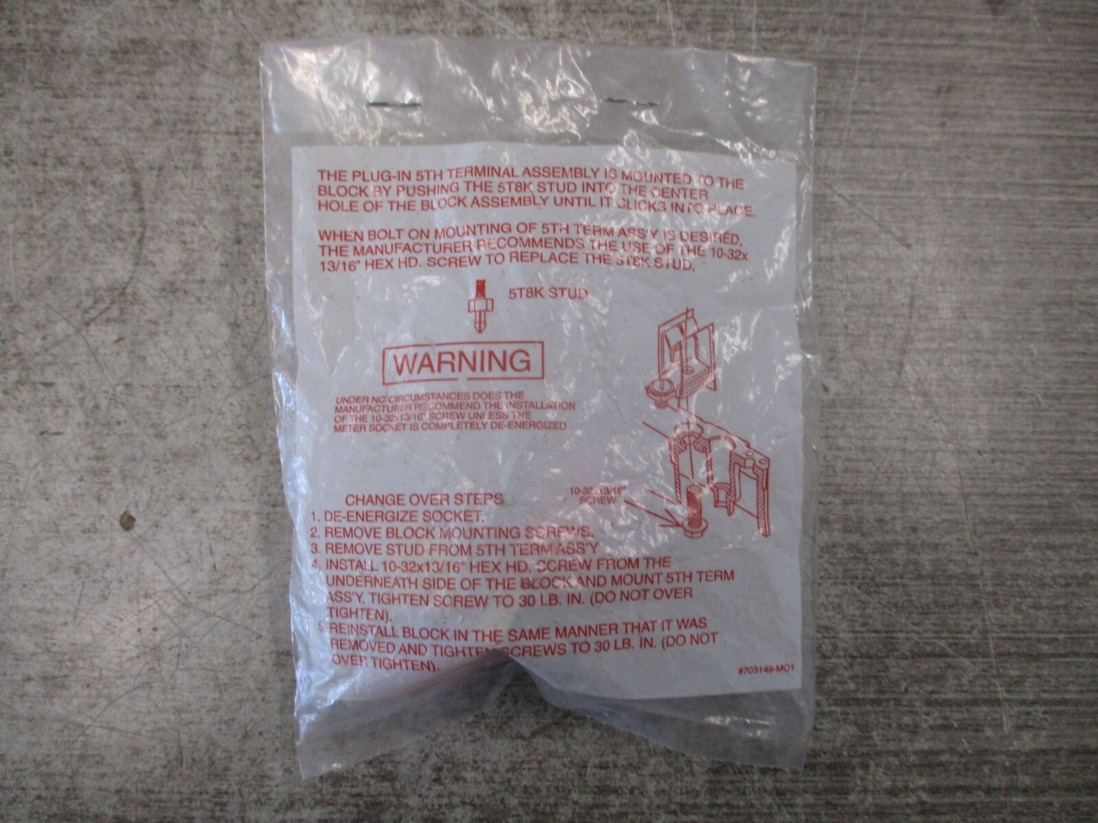 Milbank Fifth Terminal Assembly 5T8K Stud *No Box* New Surplus