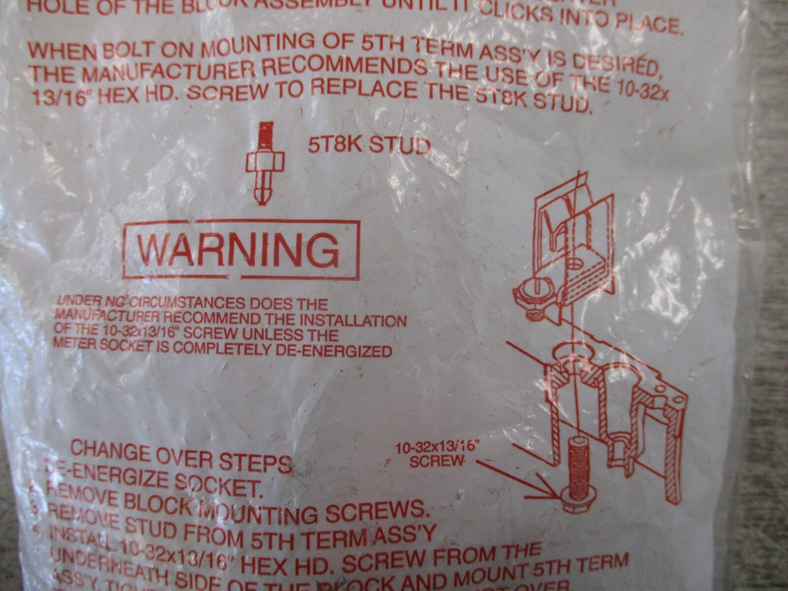 Milbank Fifth Terminal Assembly 5T8K Stud *No Box* New Surplus