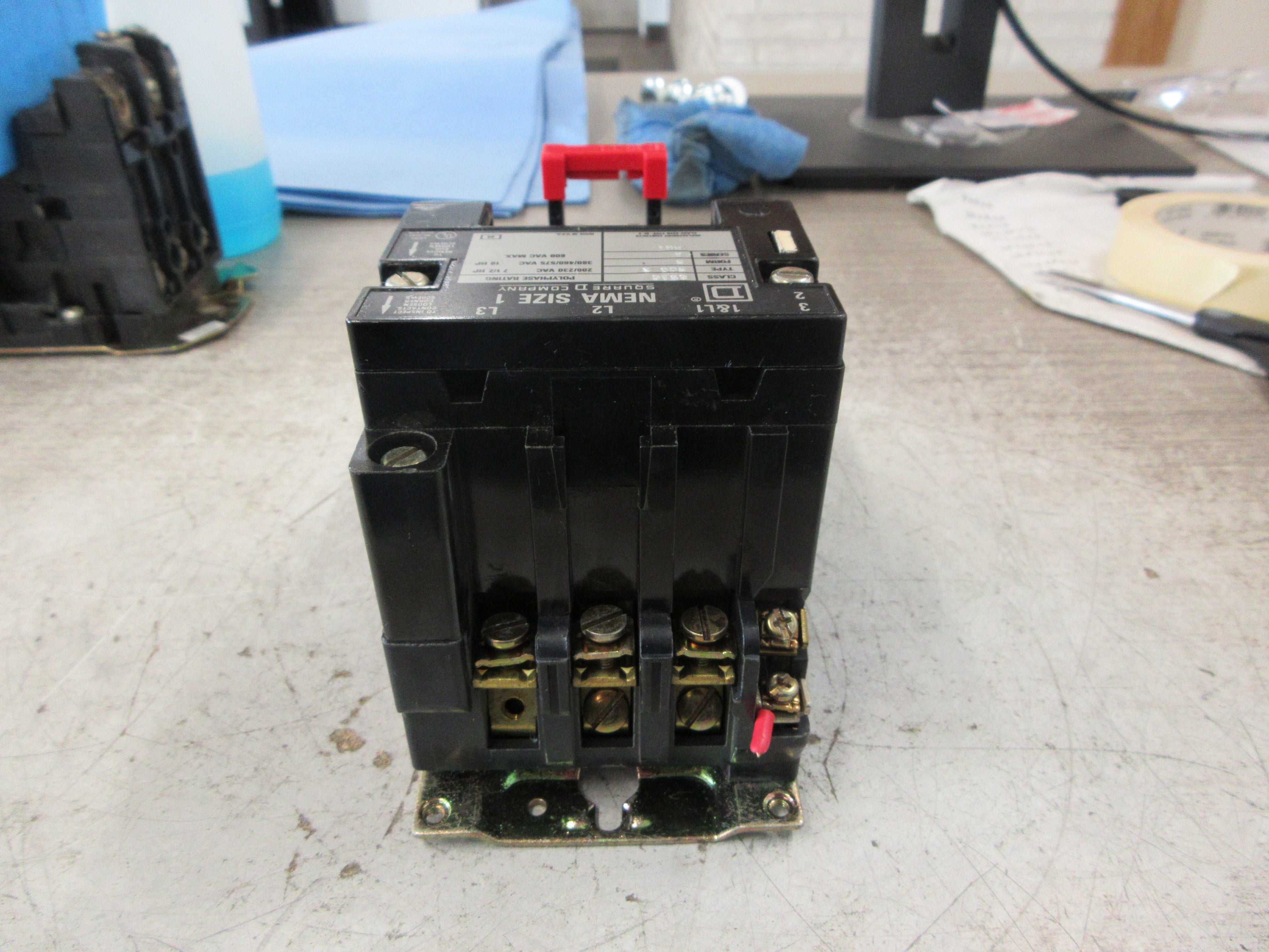 Square D Size 1 Starter 8536 SCO 3 S Ser. A 120V Coil 600V Used