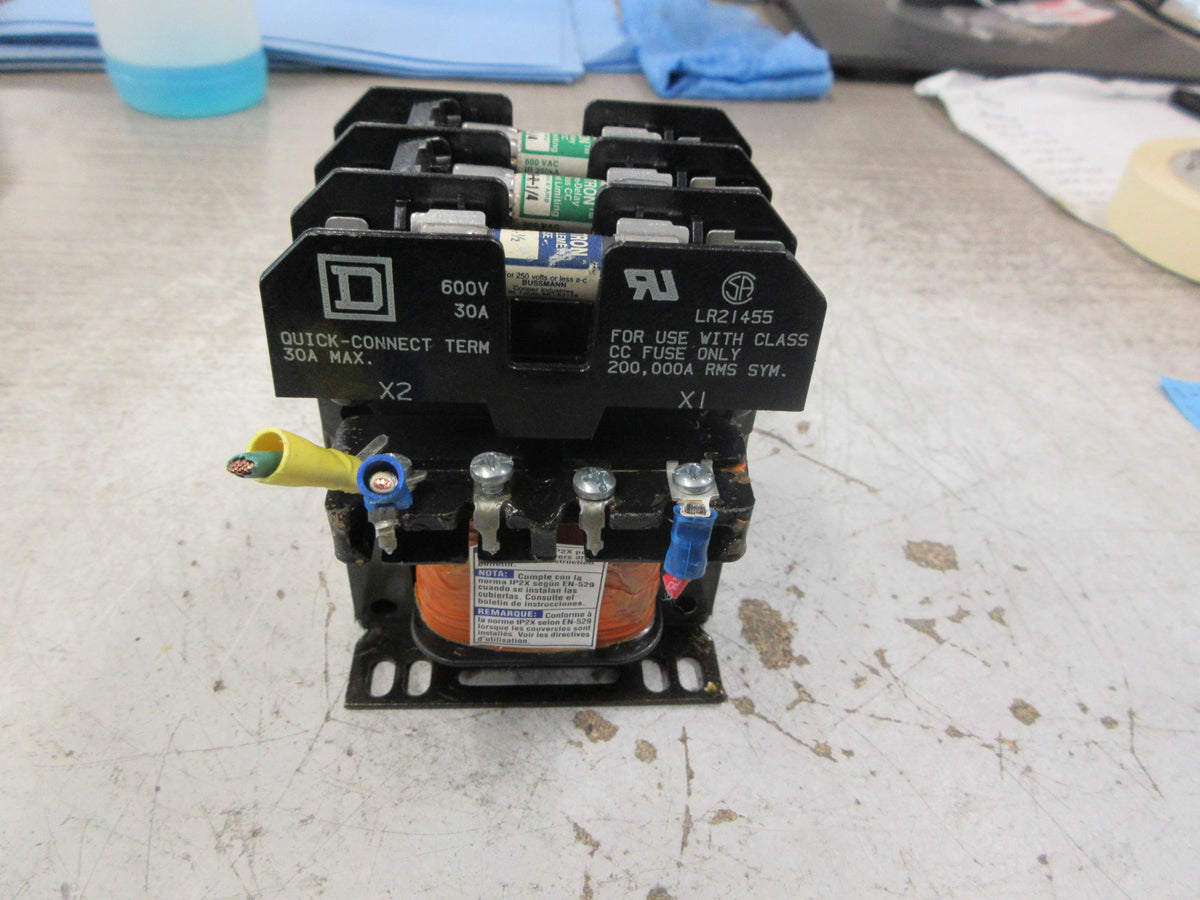 Square D Transformer 9070TF50D1 0.05KVA Pri: 240/480V Sec: 120V 50/60Hz Used