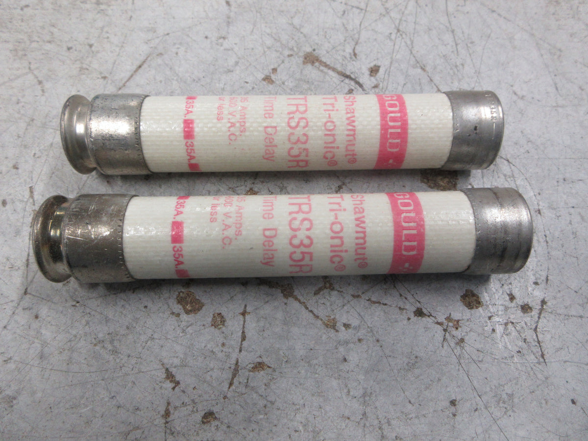 Gould Shawmut Tri-onic Fuse TRS35R 35A 600V *Lot of 2* Used