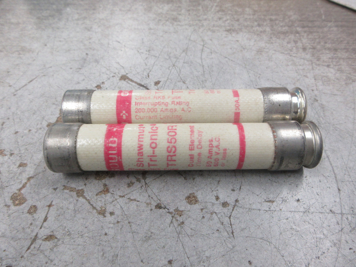 Gould Shawmut Tri-onic Fuse TRS50R 50A 600V *Lot of 2* Used