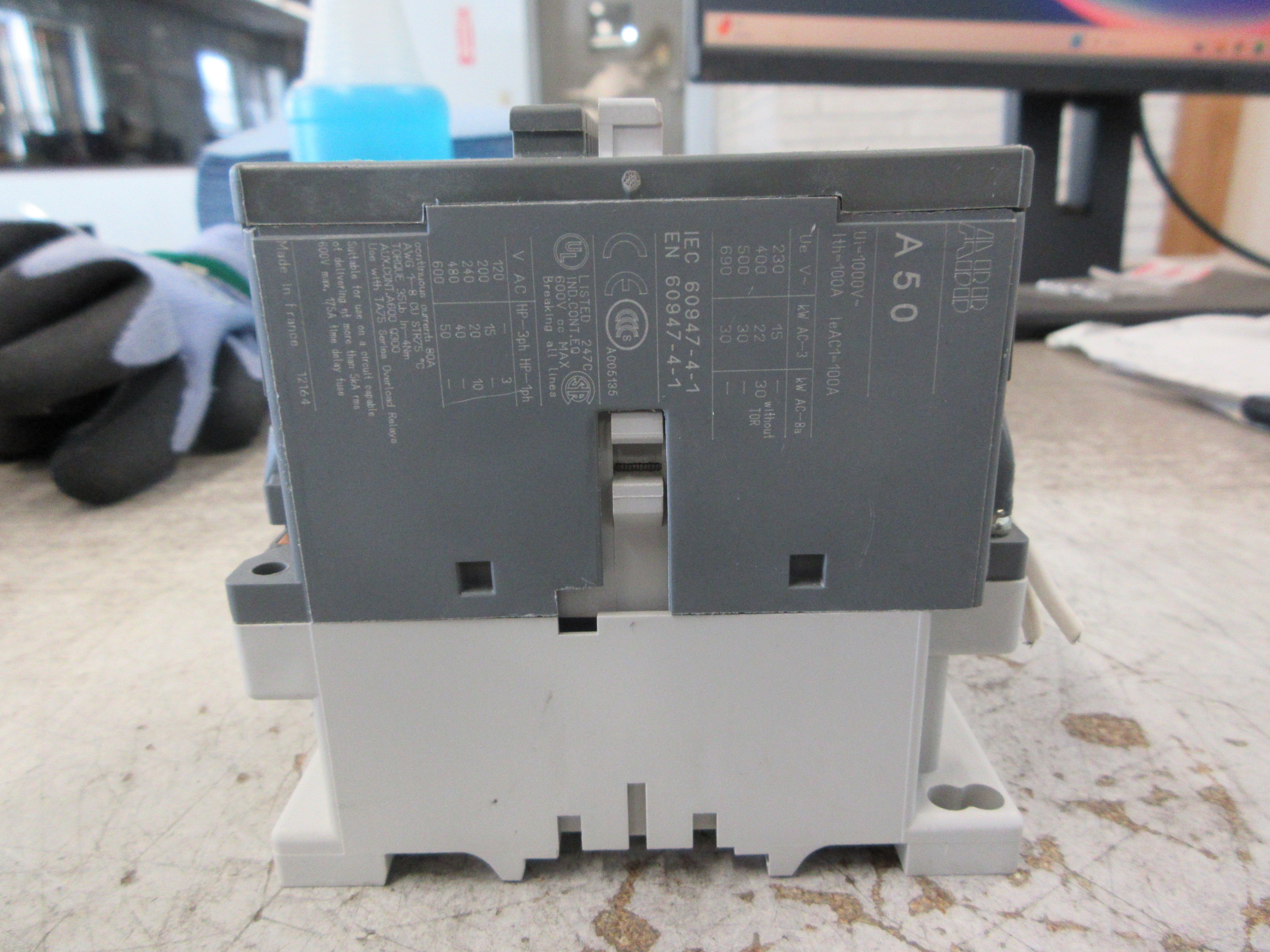 ABB Contactor A50-30 110-120V Coil 80A 600V Used