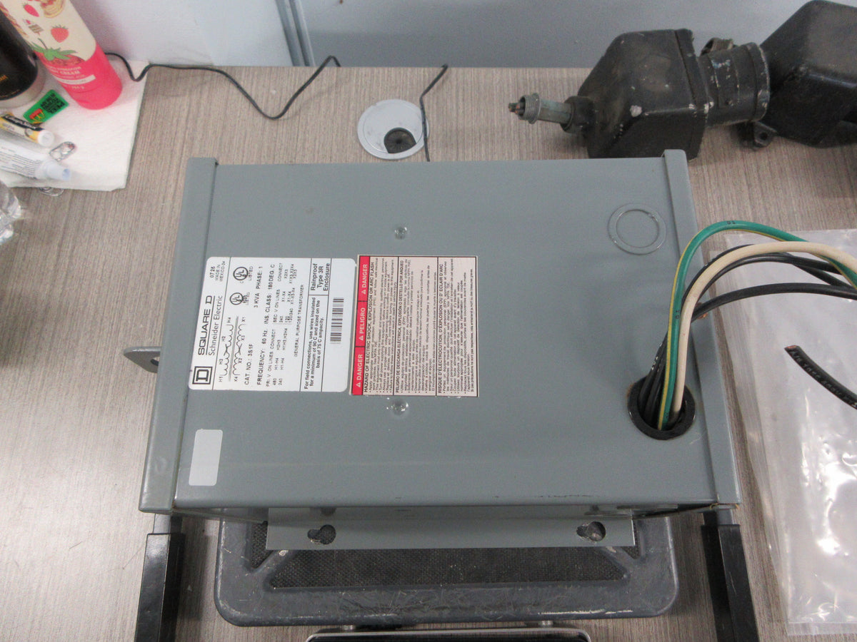 Square D Transformer 3S1F 3KVA Pri: 240/480V Sec: 120/240V 60Hz 1Ph Used