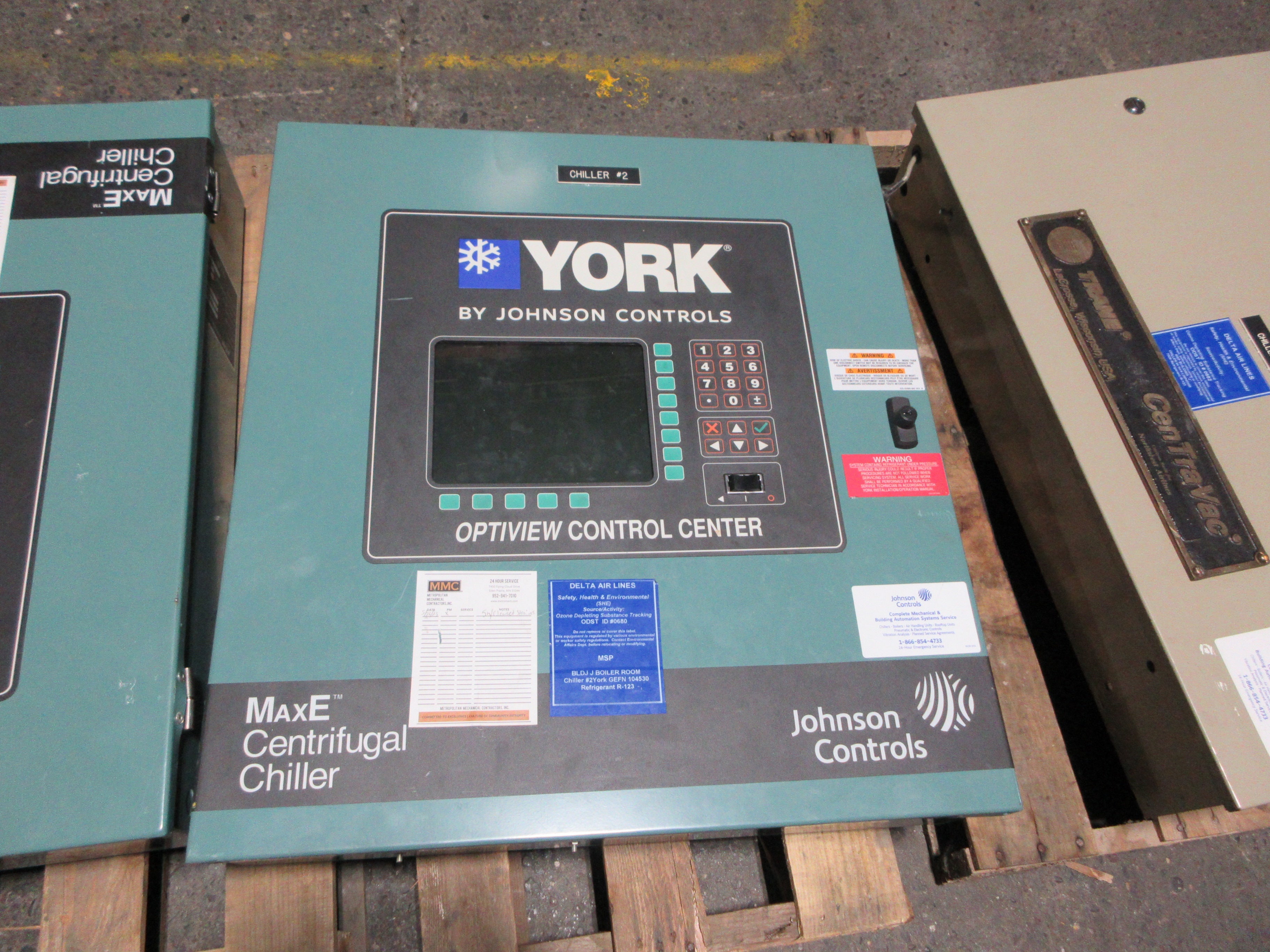 Johnson Controls York MaxE Centrifugal Chiller Optiview Control Center Used