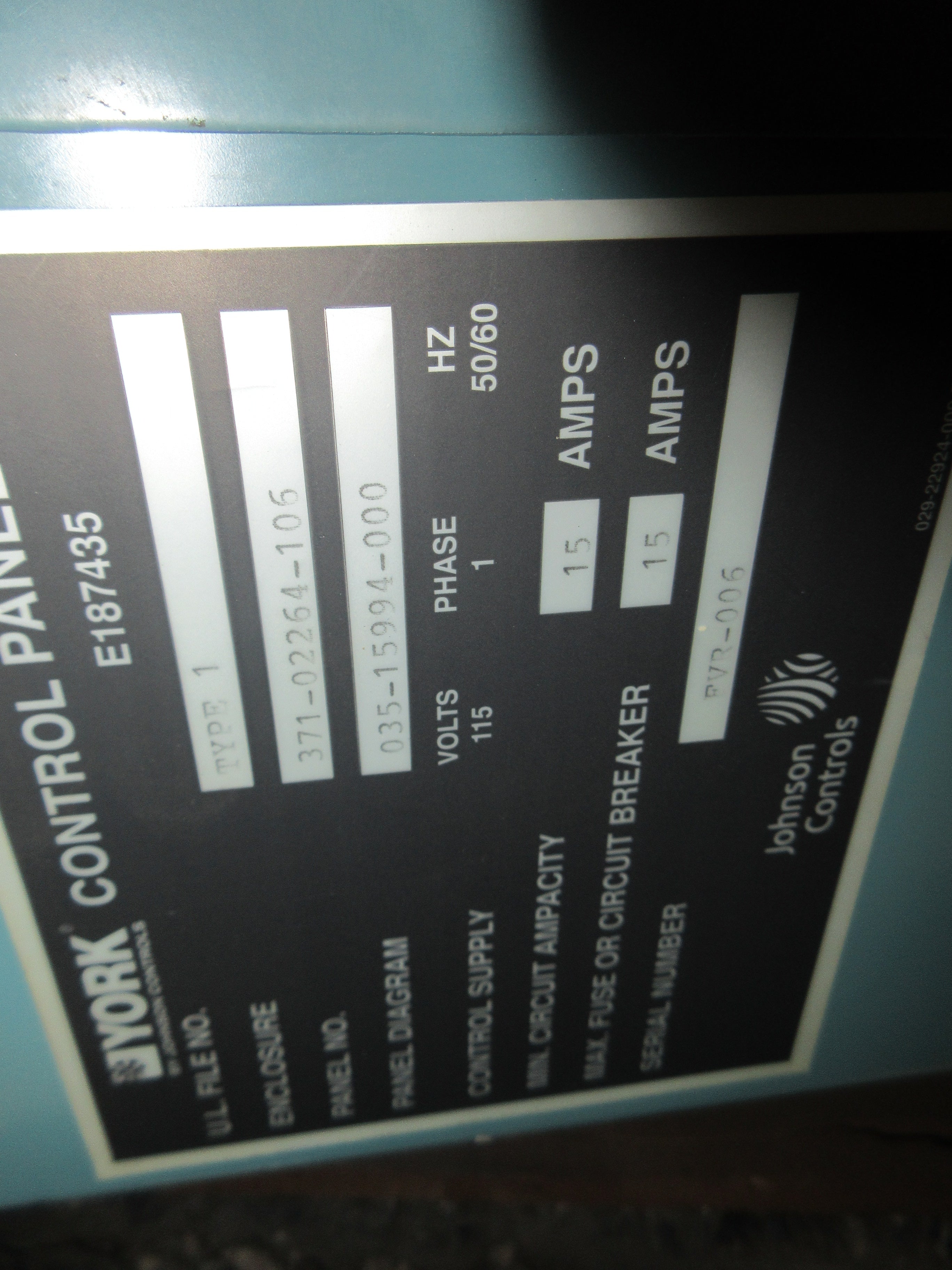 Johnson Controls York MaxE Centrifugal Chiller Optiview Control Center Used