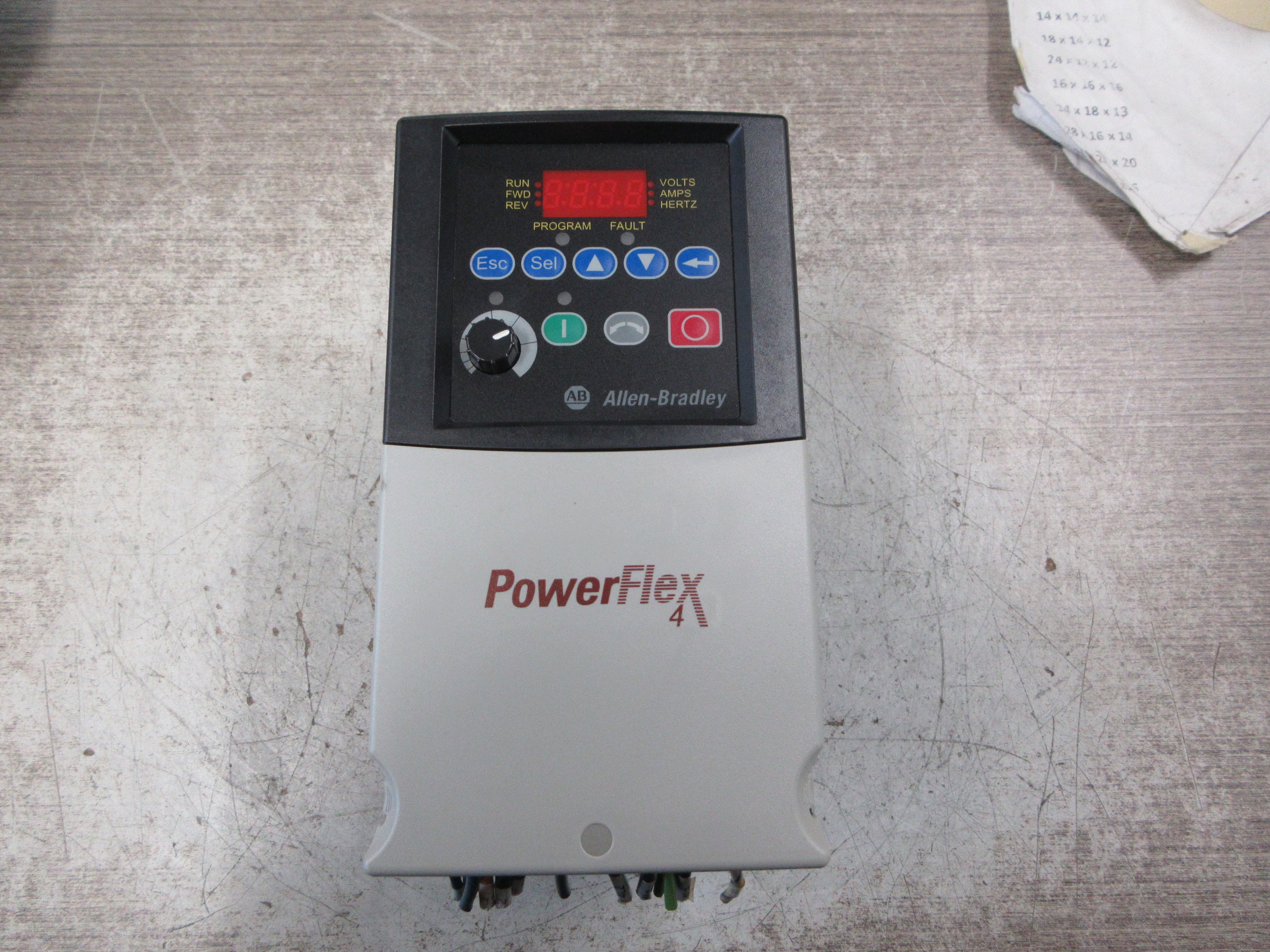 Allen-Bradley PowerFlex 4 AC Drive 22A-D8P7N104 Ser. A F/W: 7.02 5HP 3Ph Used