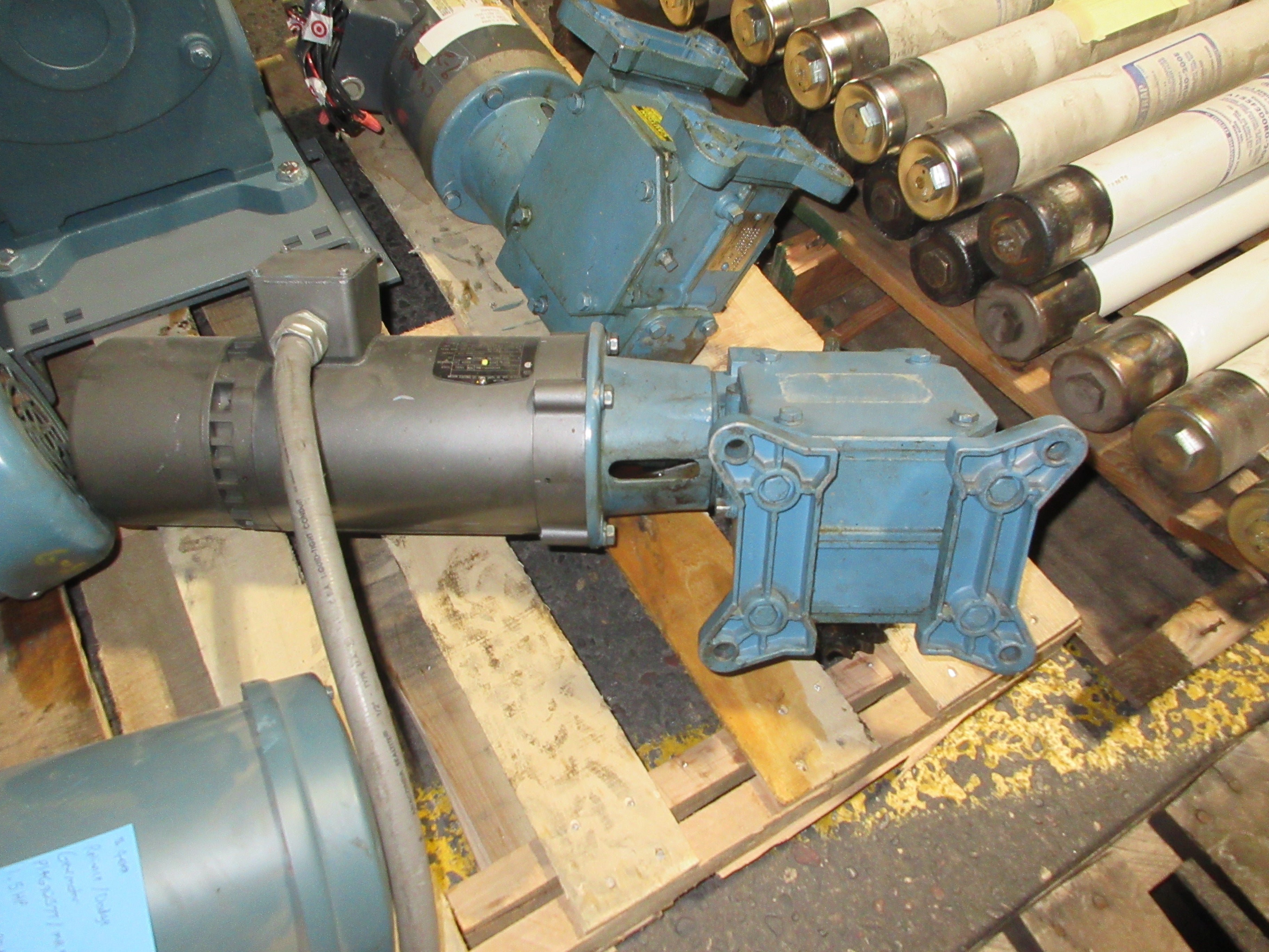 Baldor / Electra-Gear Gearmotor W/Brake VBM3542 / ABC26C540LE/F 0.75HP Used