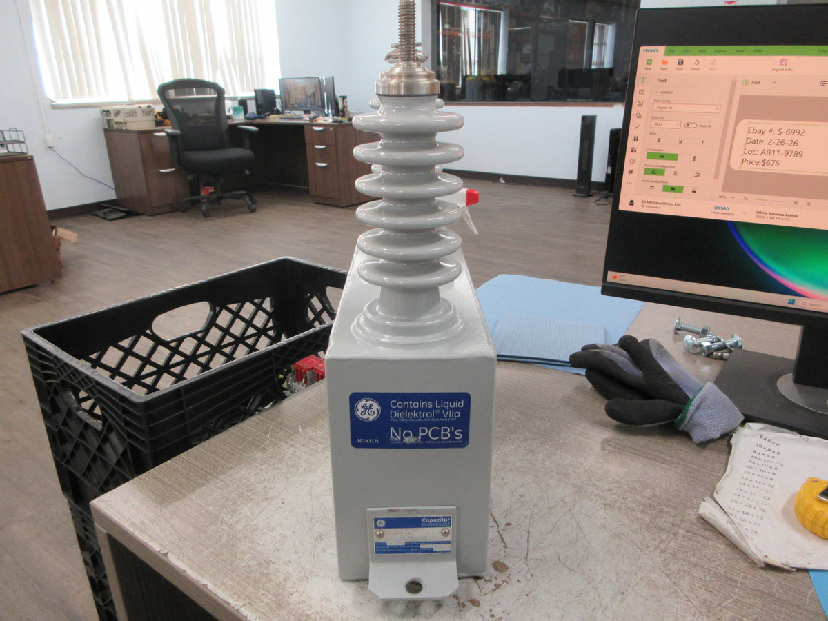 GE Capacitor 54L201WC62 100KVAR 2400V 60Hz 1Ph Used