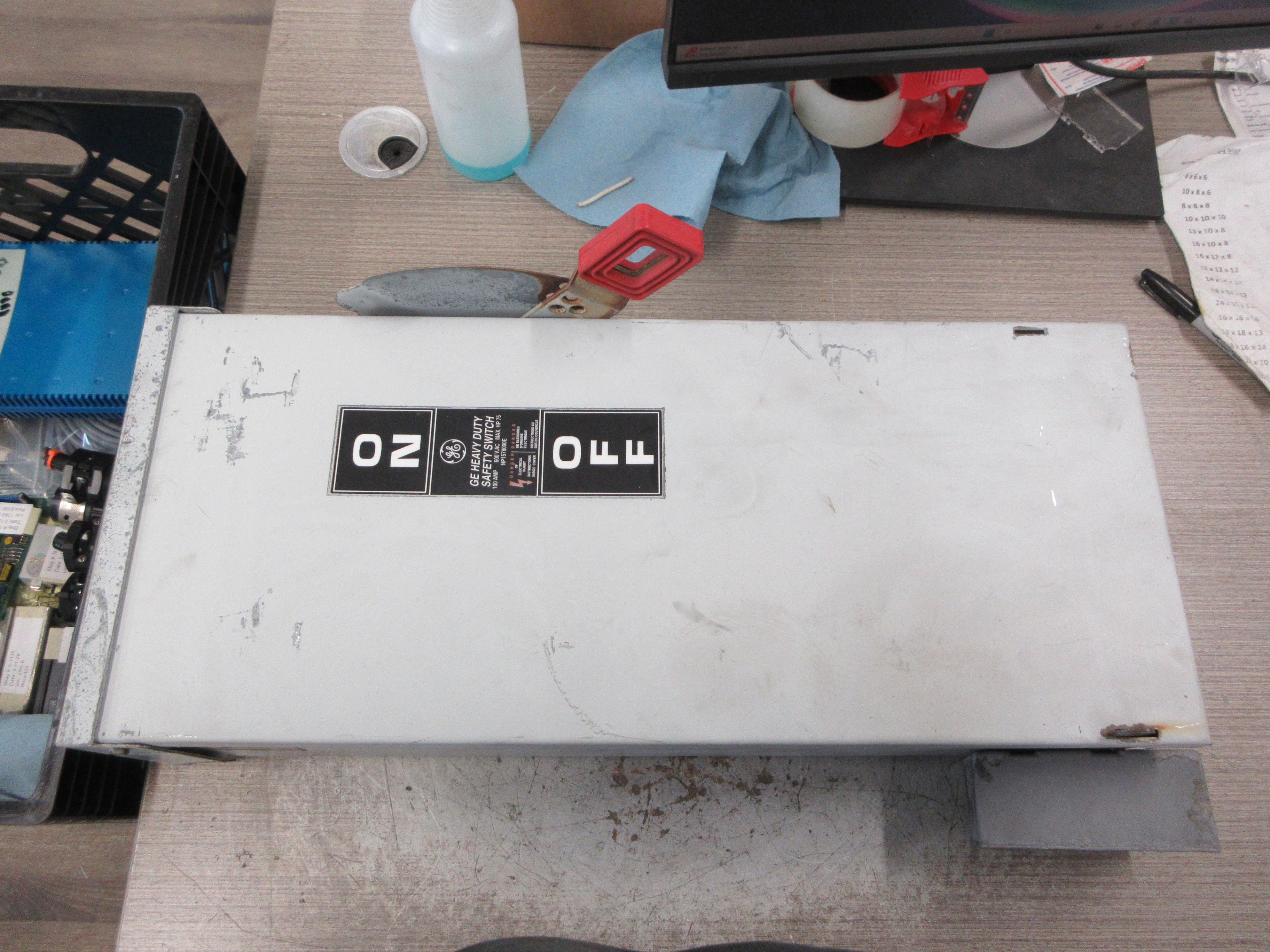 GE Fusible 3R Safety Switch/Disconnect TH3363R Mod. 10 100A 600V 3P Used