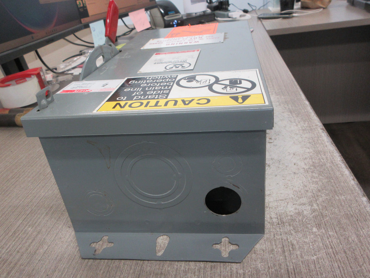 Westinghouse Fusible Safety Switch/Disconnect HFN362 60A 600V 3P Used