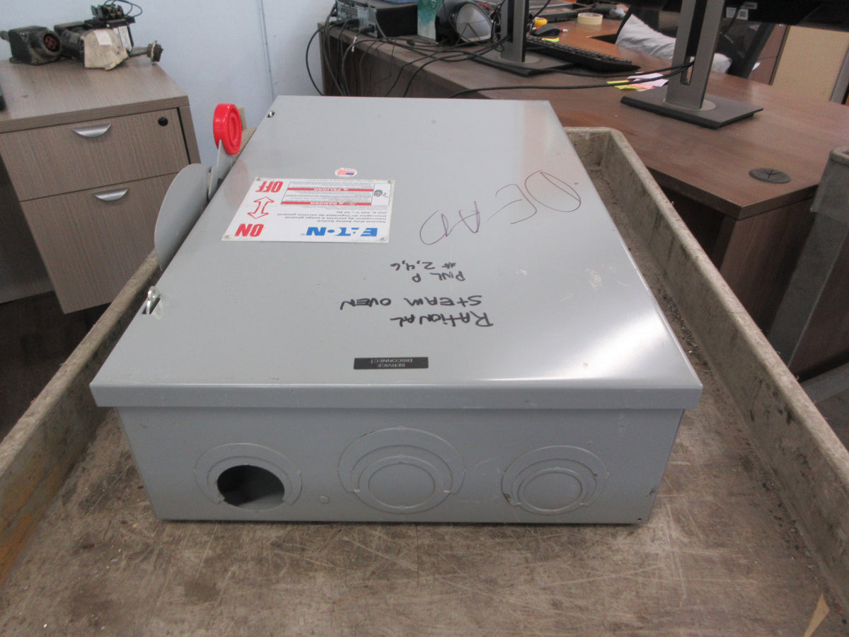 Eaton Fusible Safety Switch/Disconnect DG324NGK Ser. B 200A 240V 3P Used