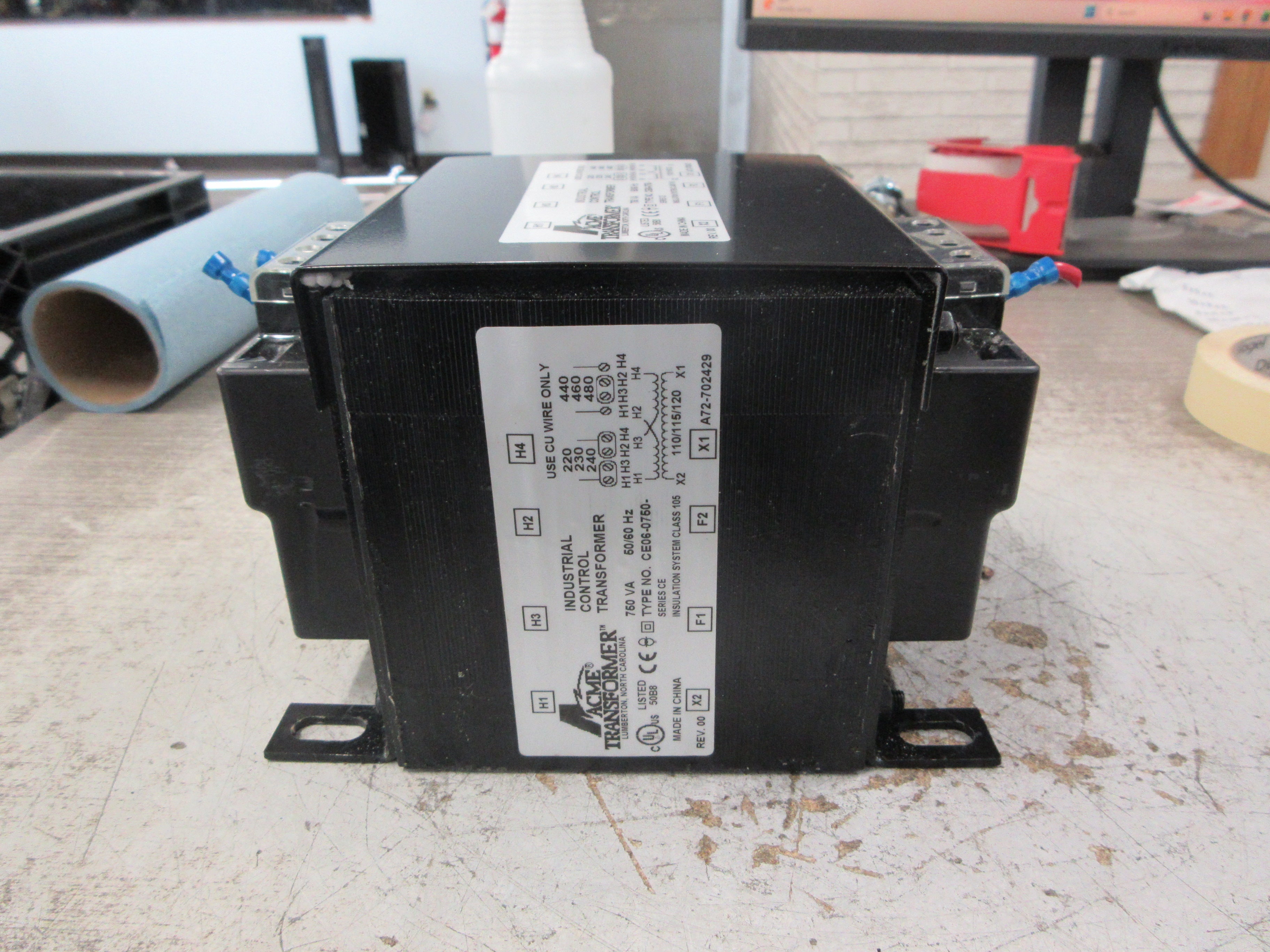 Acme Transformer Control Transformer CE06-0750 750VA Pri: 240/480V Used