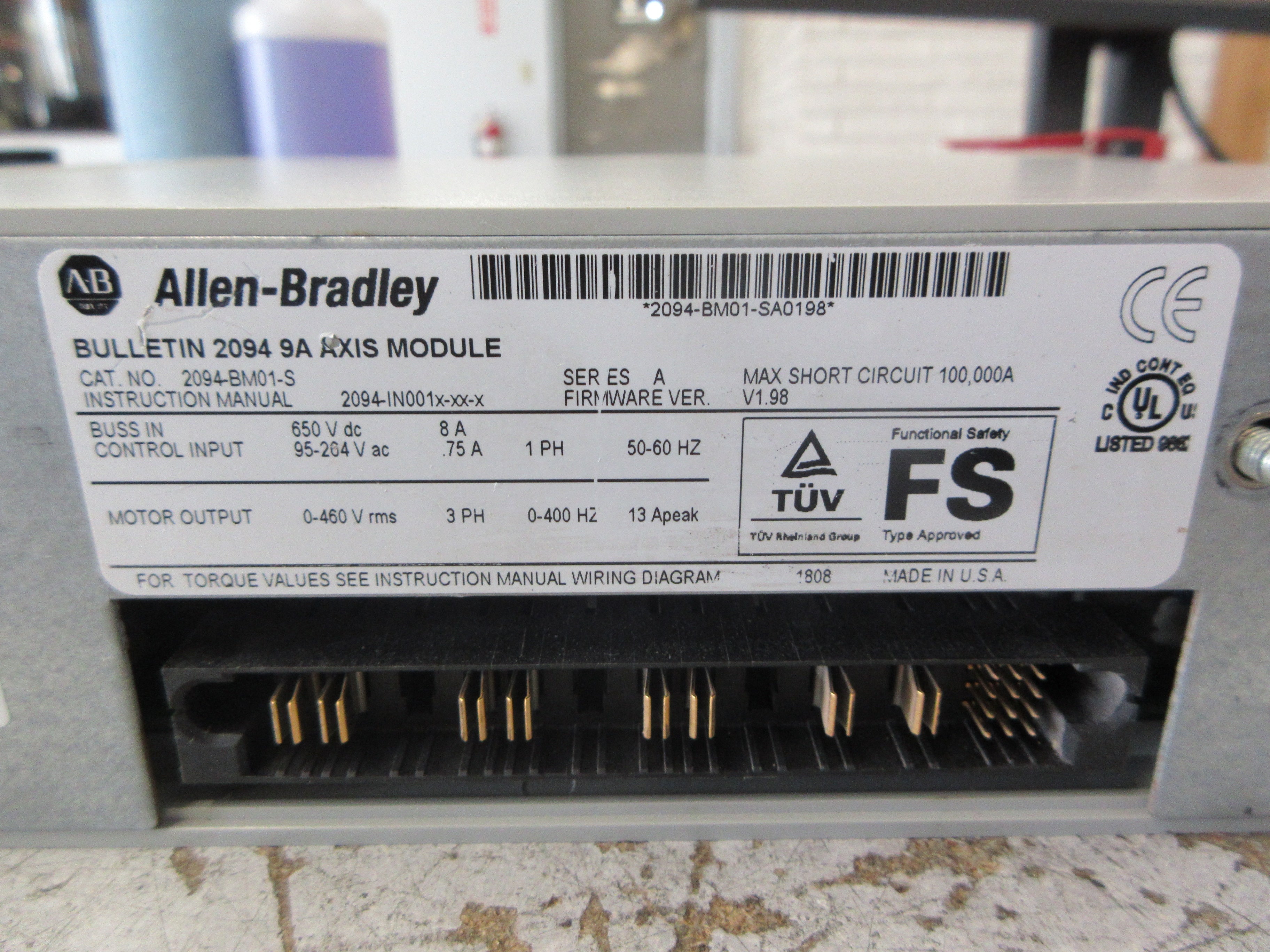 Allen-Bradley Kinetix 6000 Servo Drive Axis Module 2094-BM01-S Ser. A Used