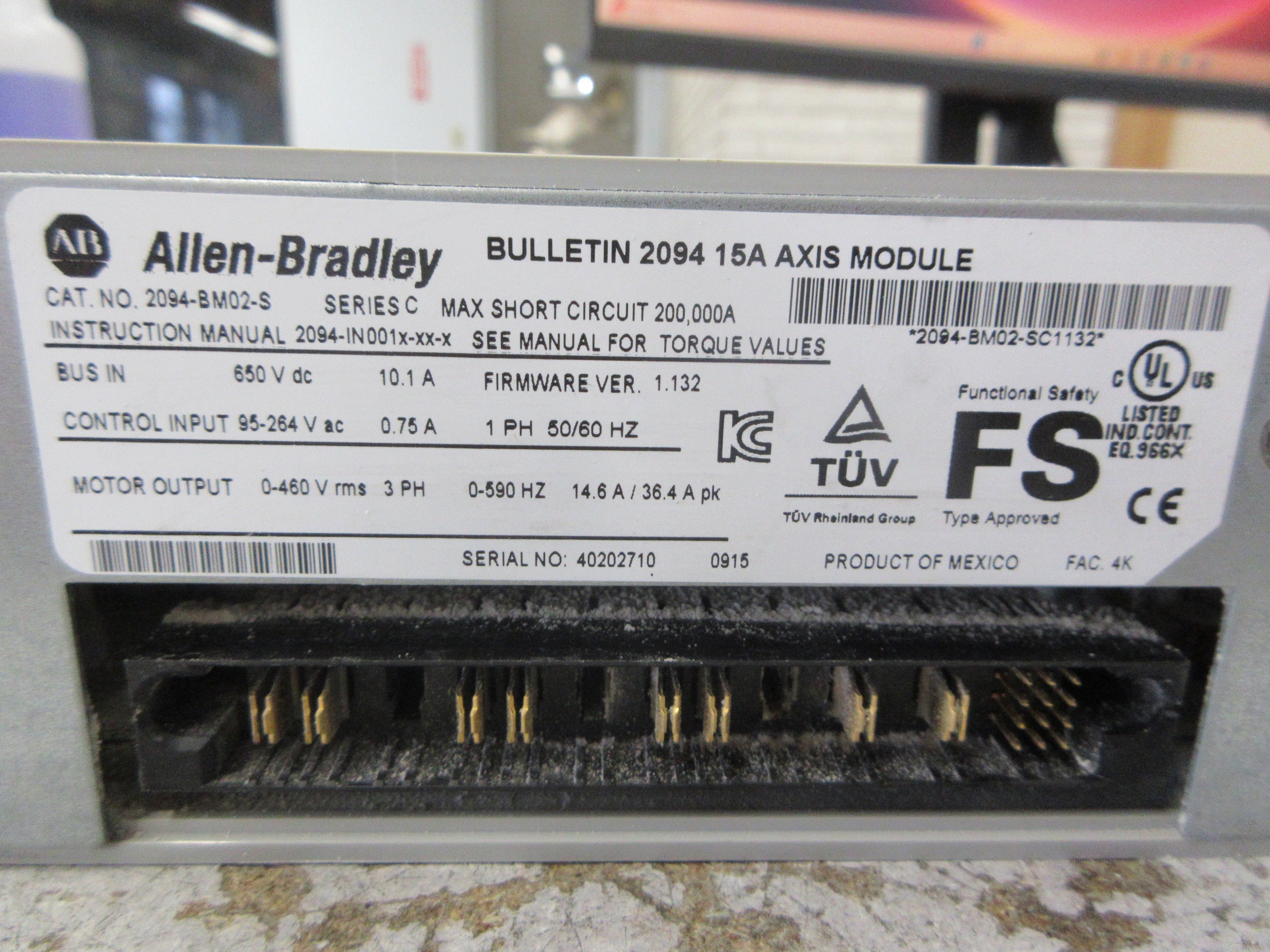 Allen-Bradley Kinetix 6000 Servo Drive Axis Module 2094-BM02-S Ser. C Used