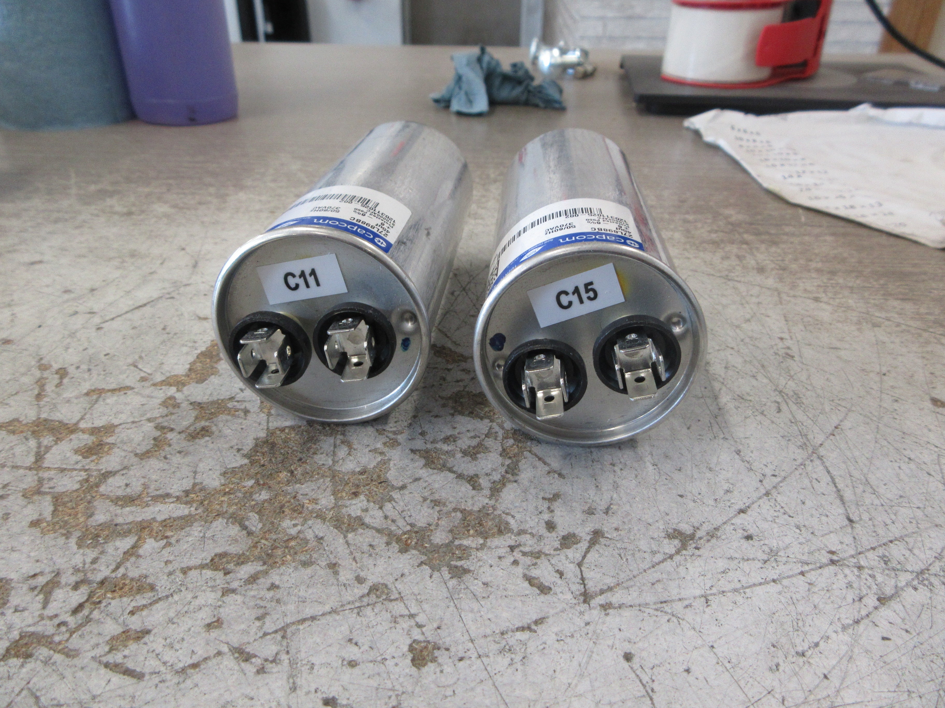 Capcom Capacitor 27L898BC 45uf 370V 50/60Hz *Lot of 2* Used