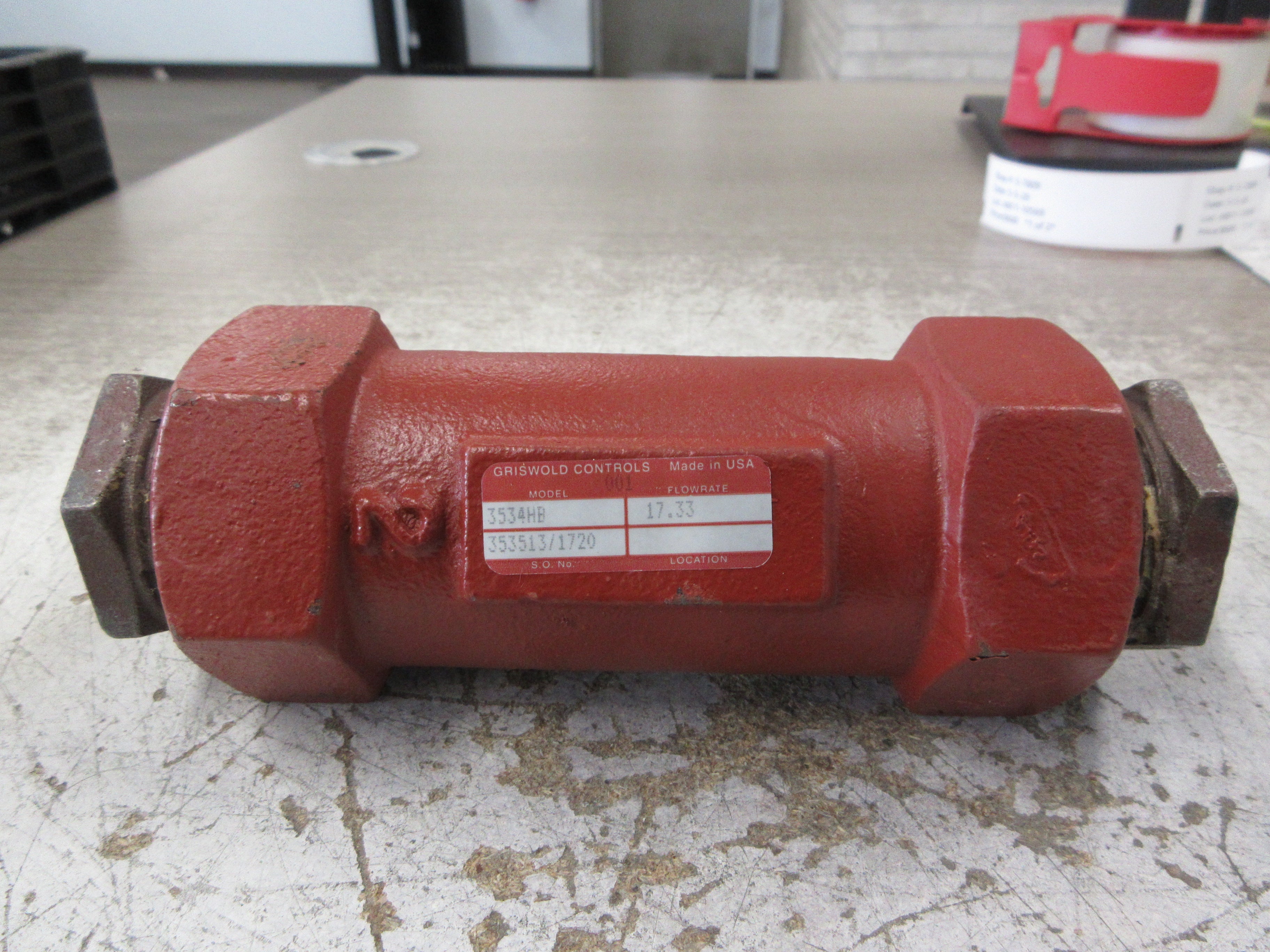 Griswold Controls Flow Control Valve 3534HB Flow Rate: 17.33 New Surplus
