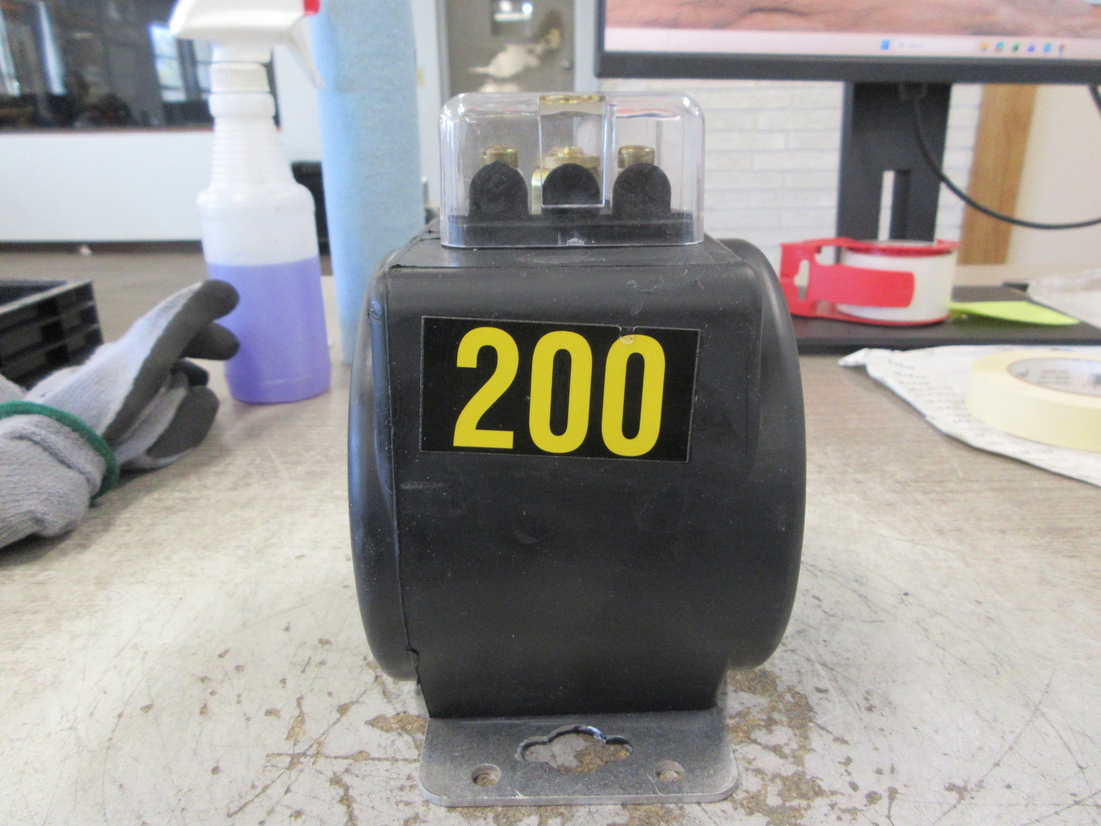 ABB Type CMF Current Transformer MEC0355612 Ratio 200:5A 600V 60Hz 10KV BIL Used