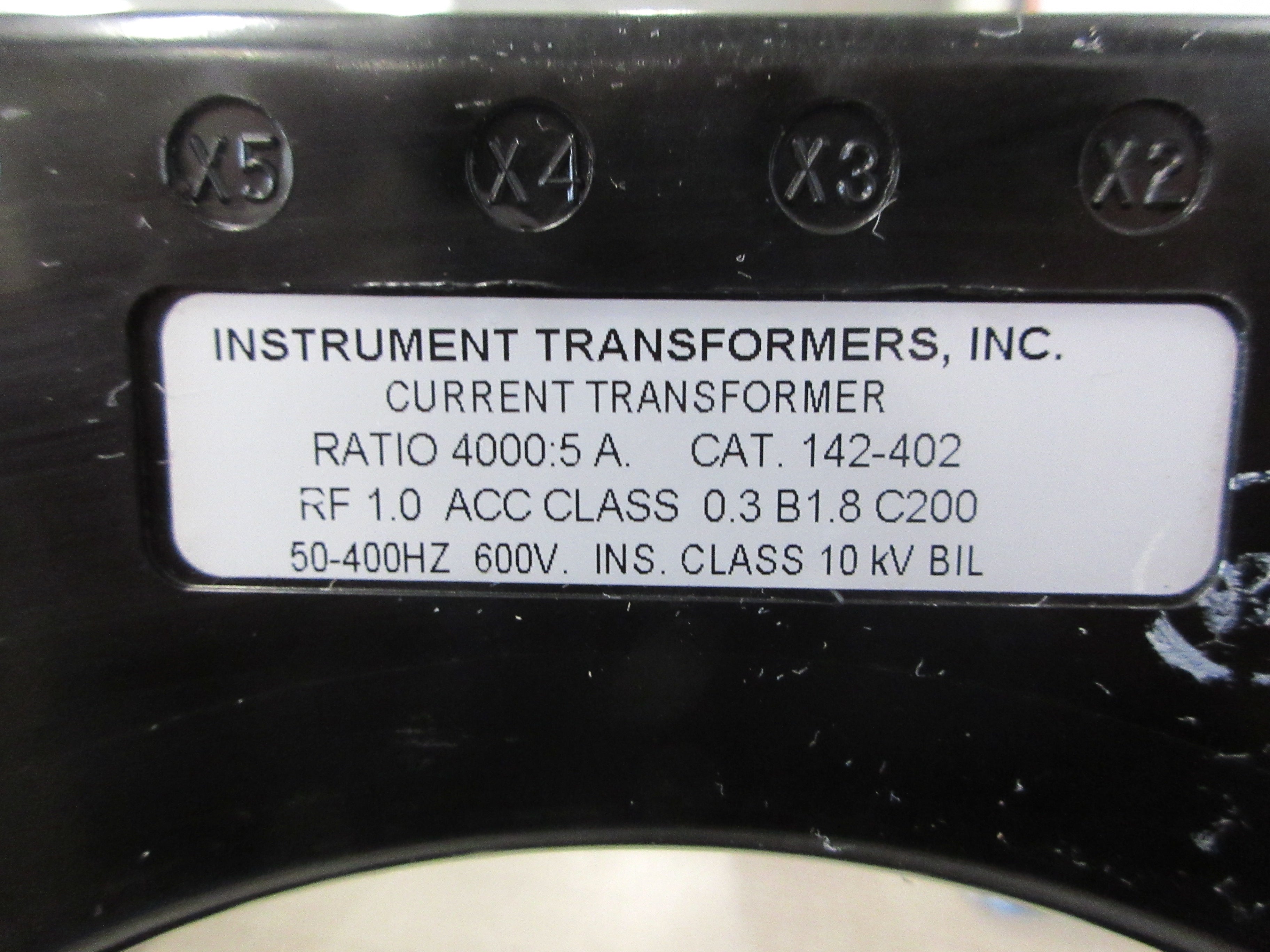 Instrument Transformers Current Transformer 142-402 Ratio 4000:5A 600V Used
