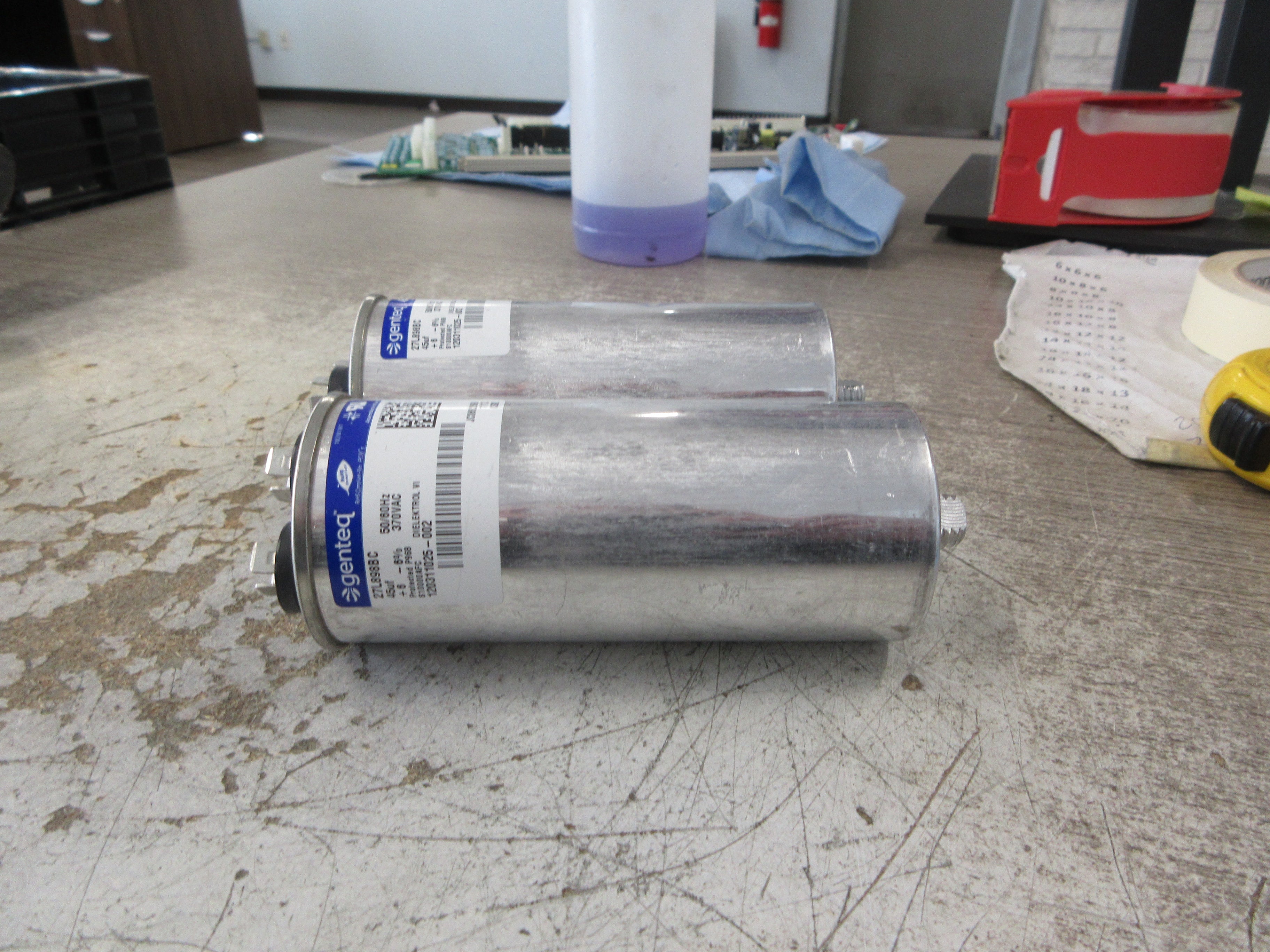 Genteq Capacitor 27L898BC 45uF 50/60Hz 370V *Lot of 2* Used