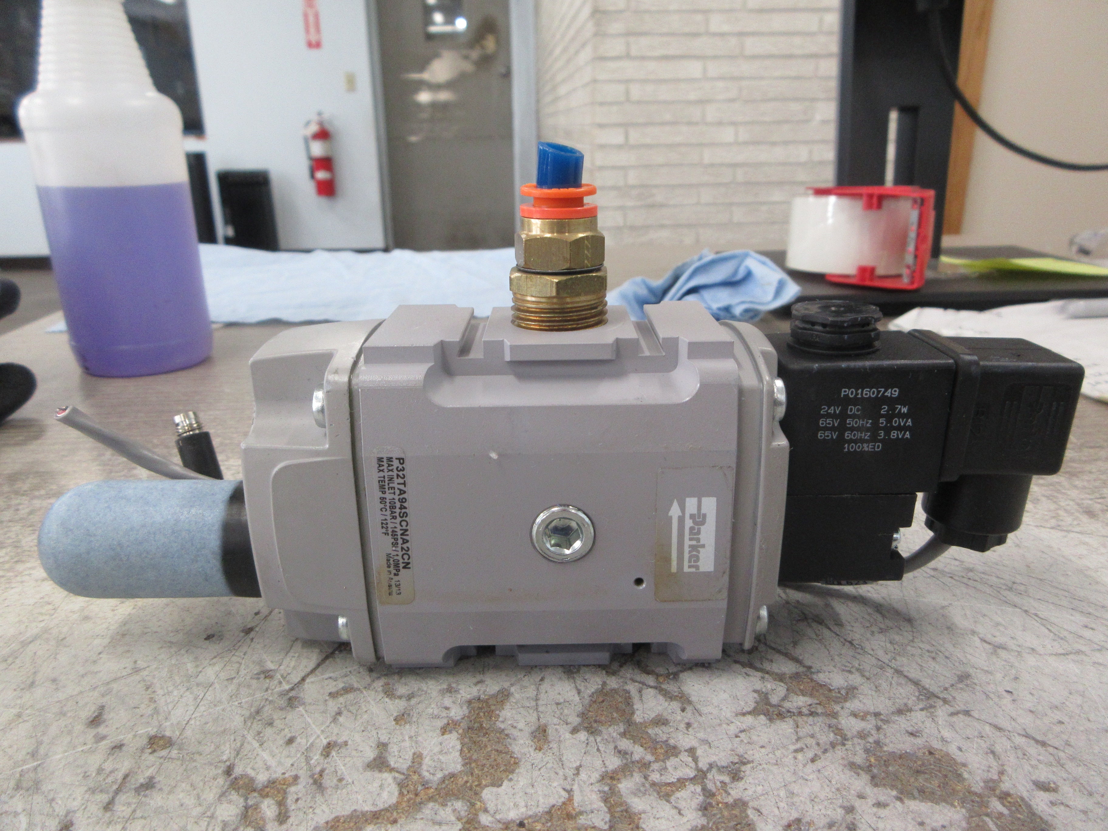 Parker Global FRL Soft Start/Dump Valve P32TA94SCNA2CN 145 PSI 122°F Used