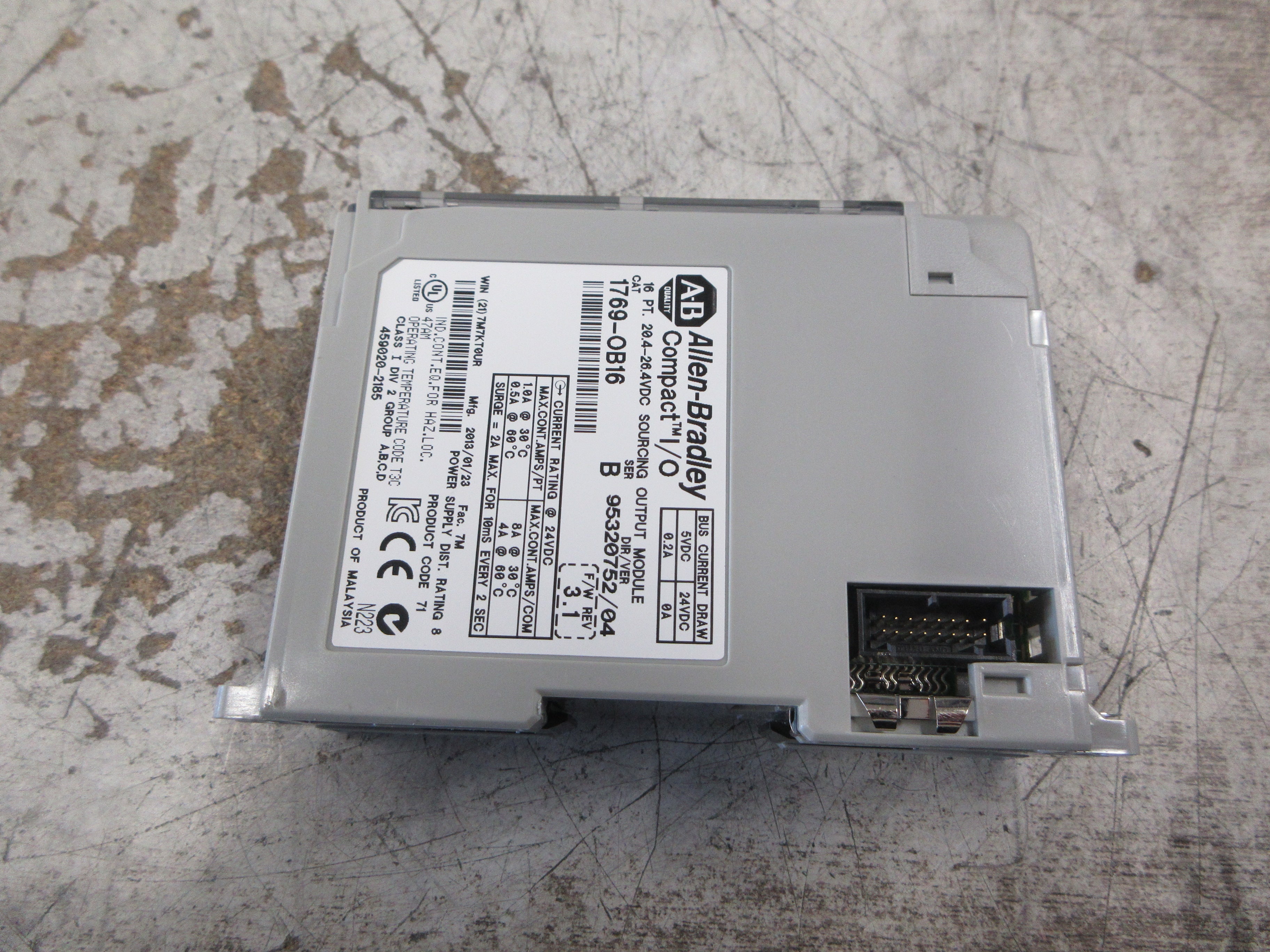Allen-Bradley Compact I/O Sourcing Output Module 1769-OB16 Ser. B Used