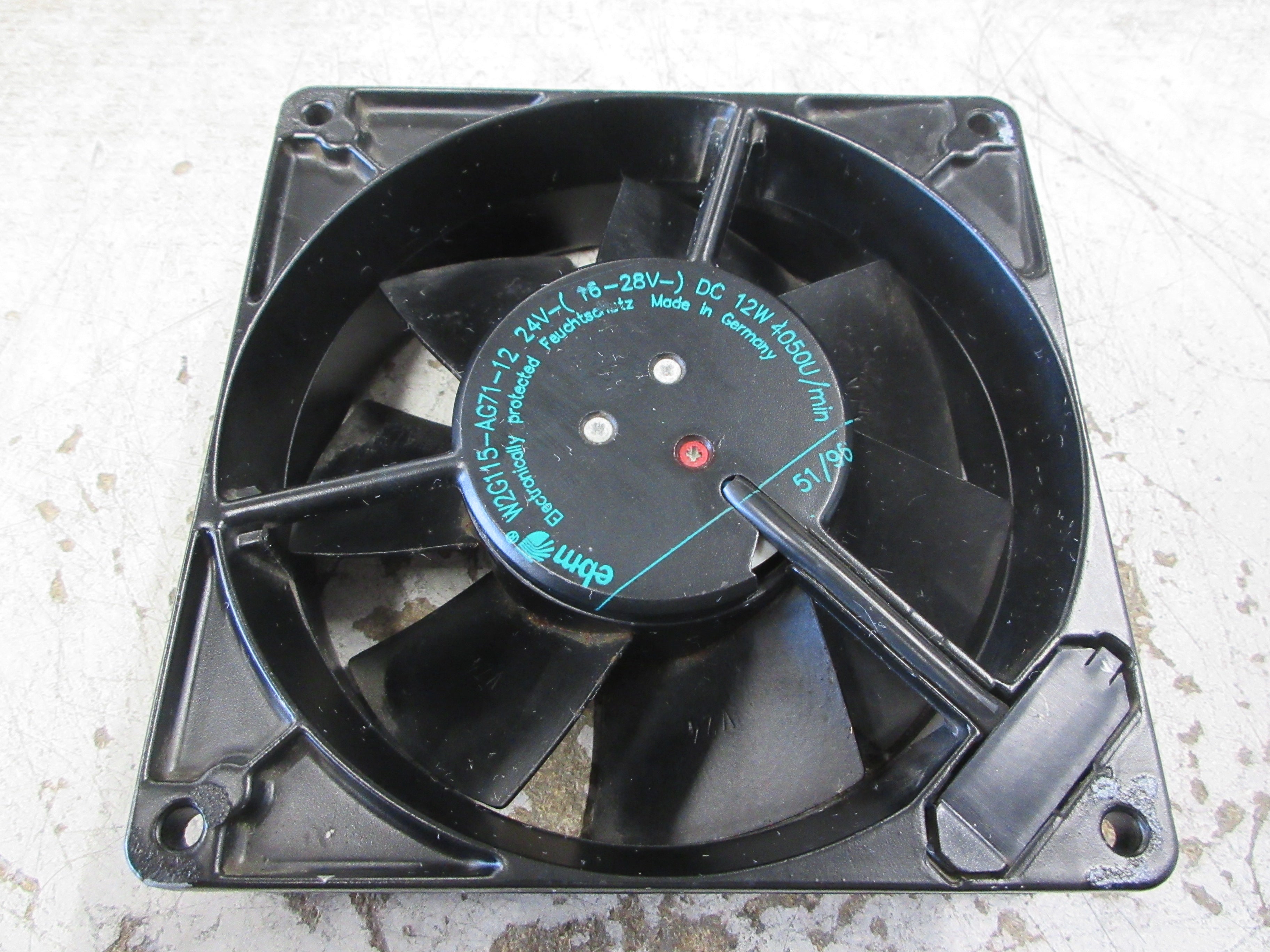 ebm Axial Fan W2G115-AG71-12 24VDC 12W 4050 RPM Used