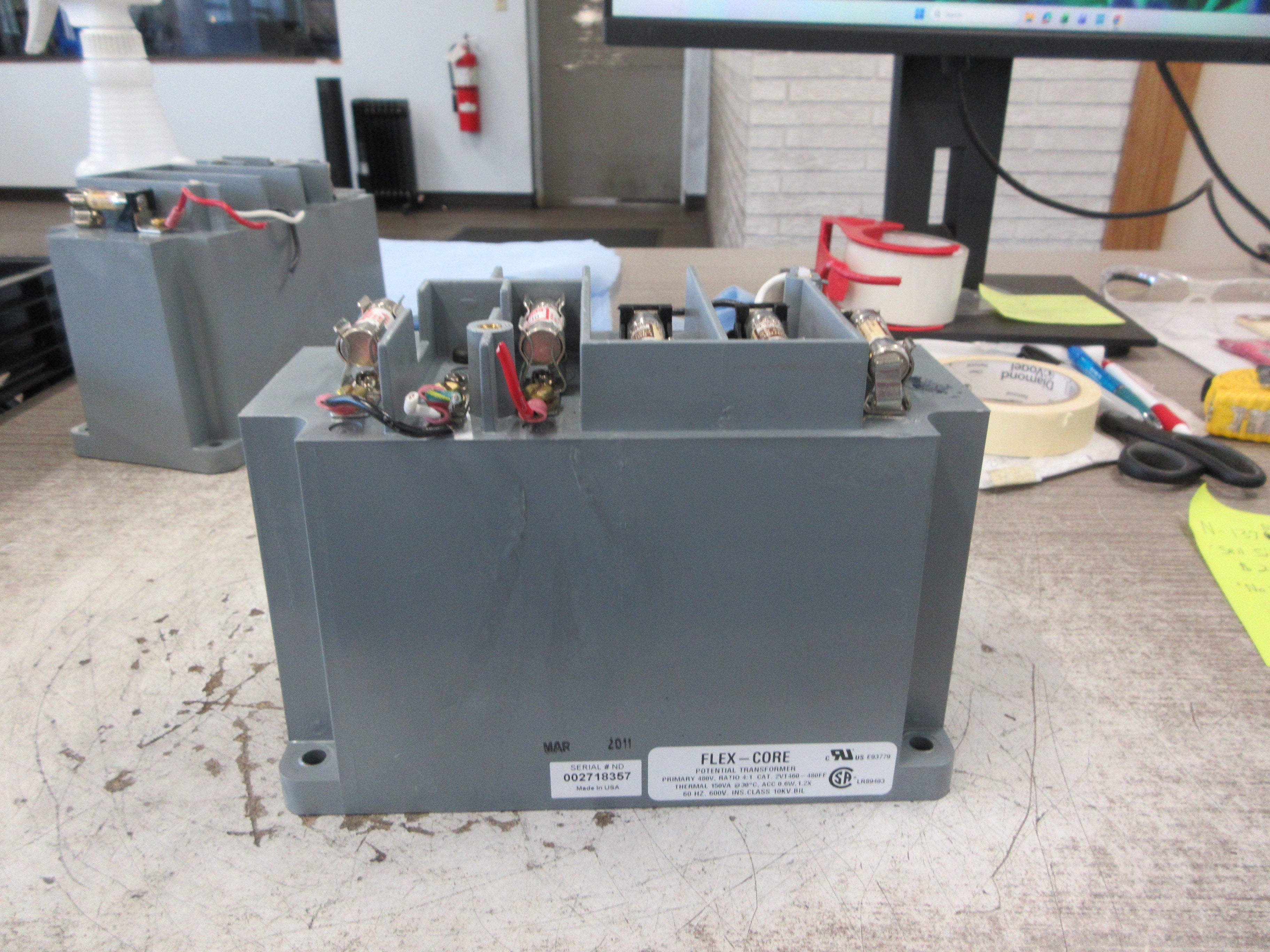 Flex-Core Potential Transformer 2VT460-480FF Pri: 480V Ratio 4:1 60Hz Used