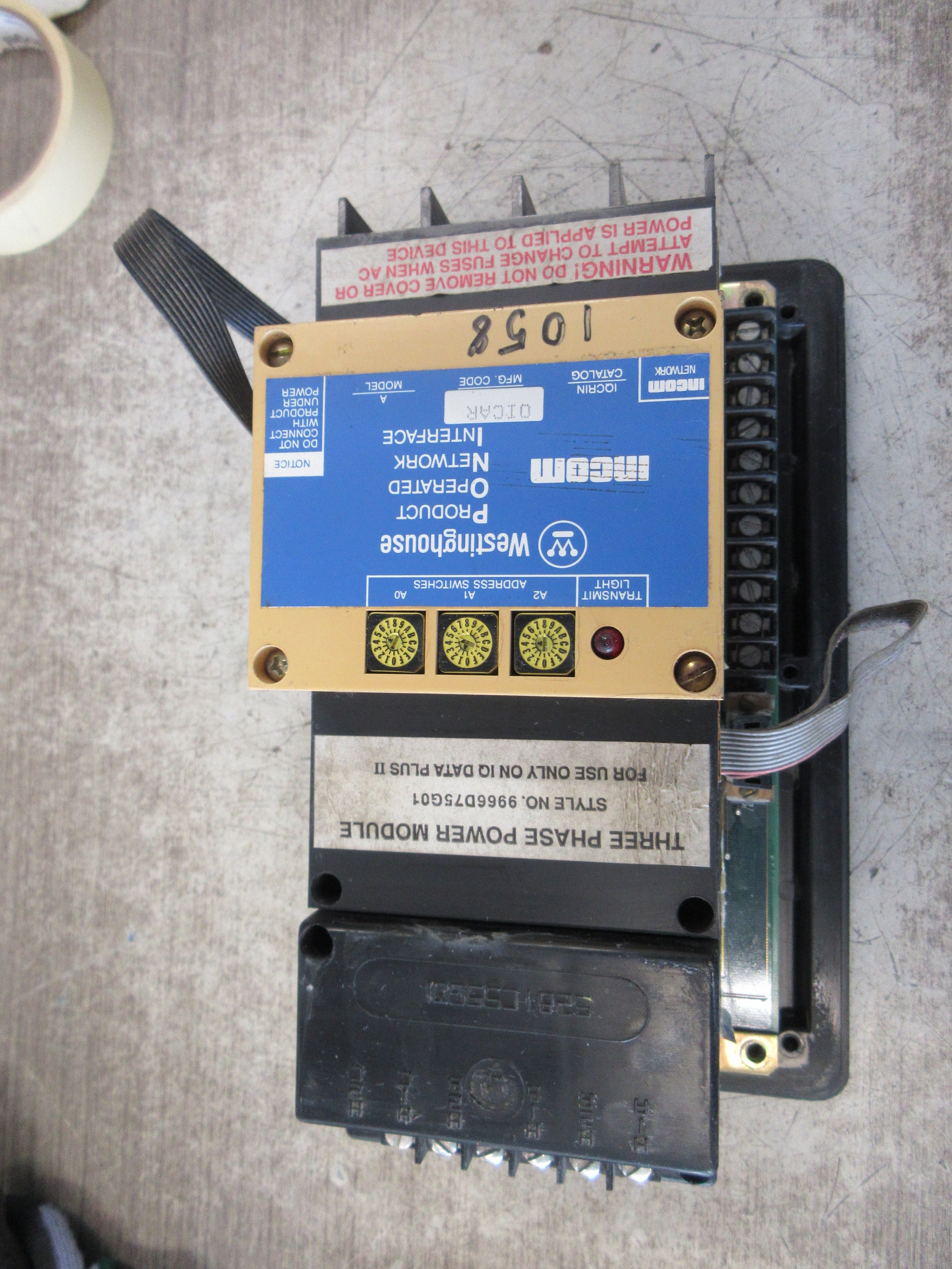 Westinghouse IQ Data Plus II 2D78522G02 w/ PONI Module w/ 5281C55G01 Module Used