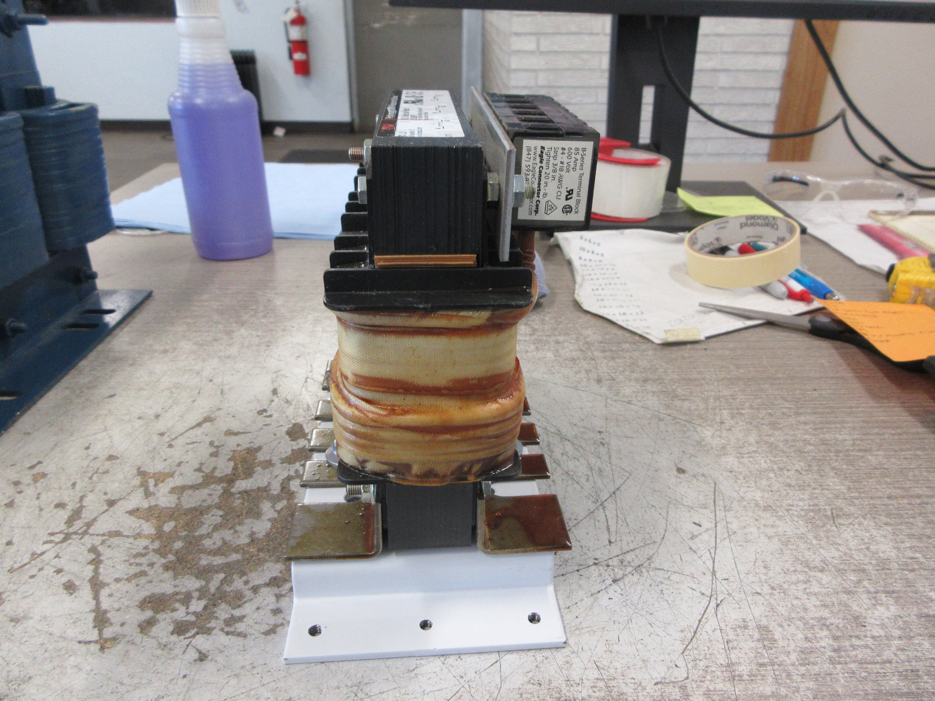 TCI KLR Series Line Reactor KLR55BTB 55A 600V 50/60Hz 3Ph W/Mounting Plate Used
