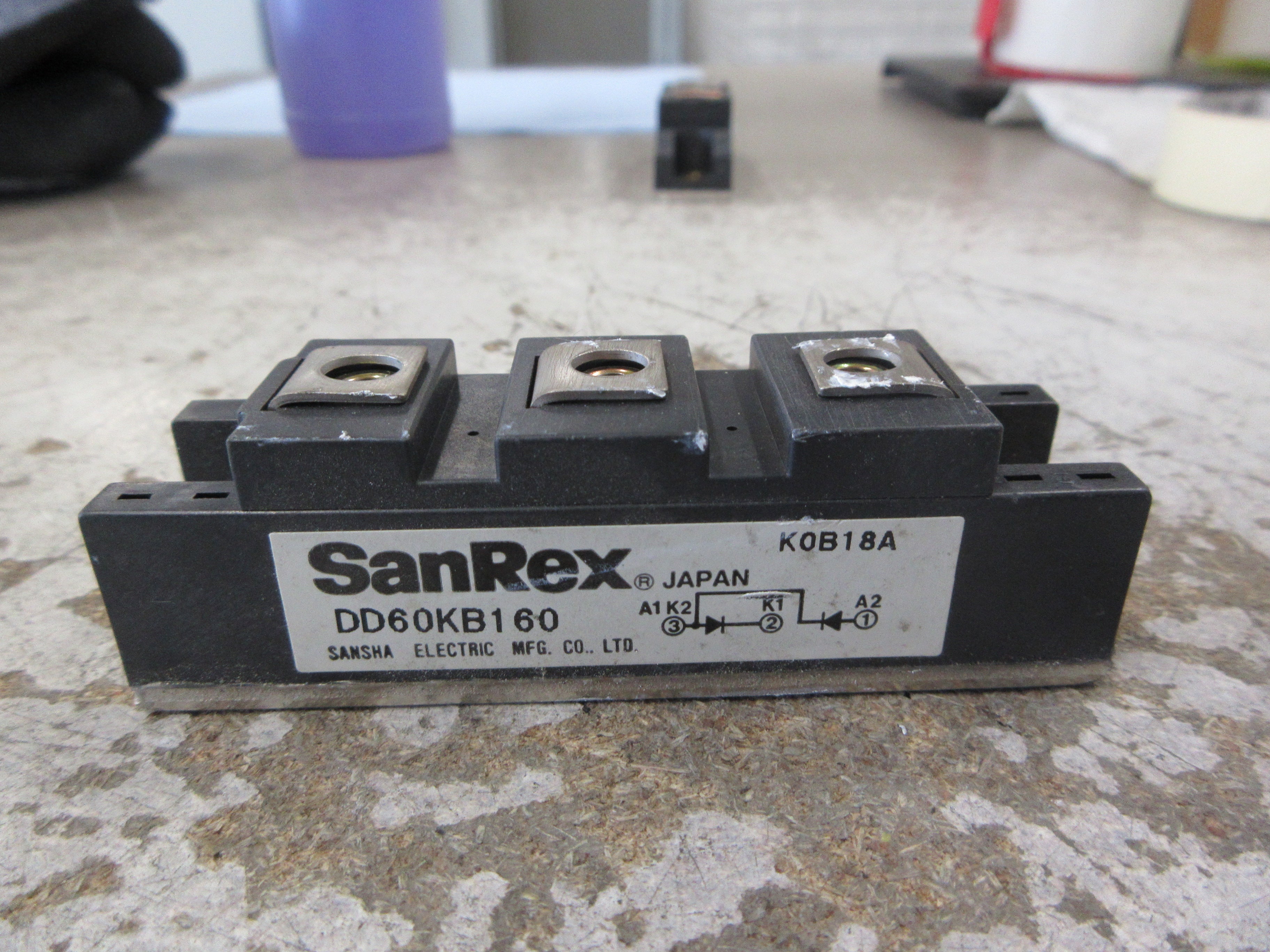 Sansha SanRex Power Diode Module DD60KB160 Used