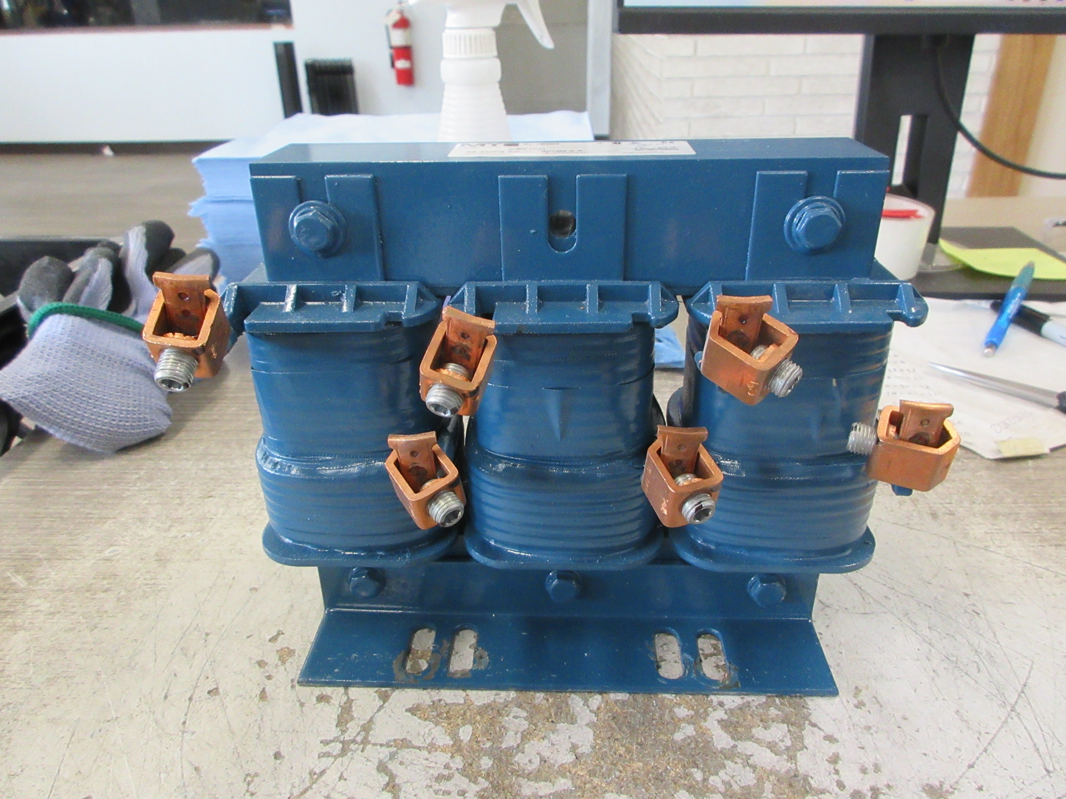 MTE 3Ph Line Reactor RL-05502 55A 0.50mH 690V 50/60Hz Used