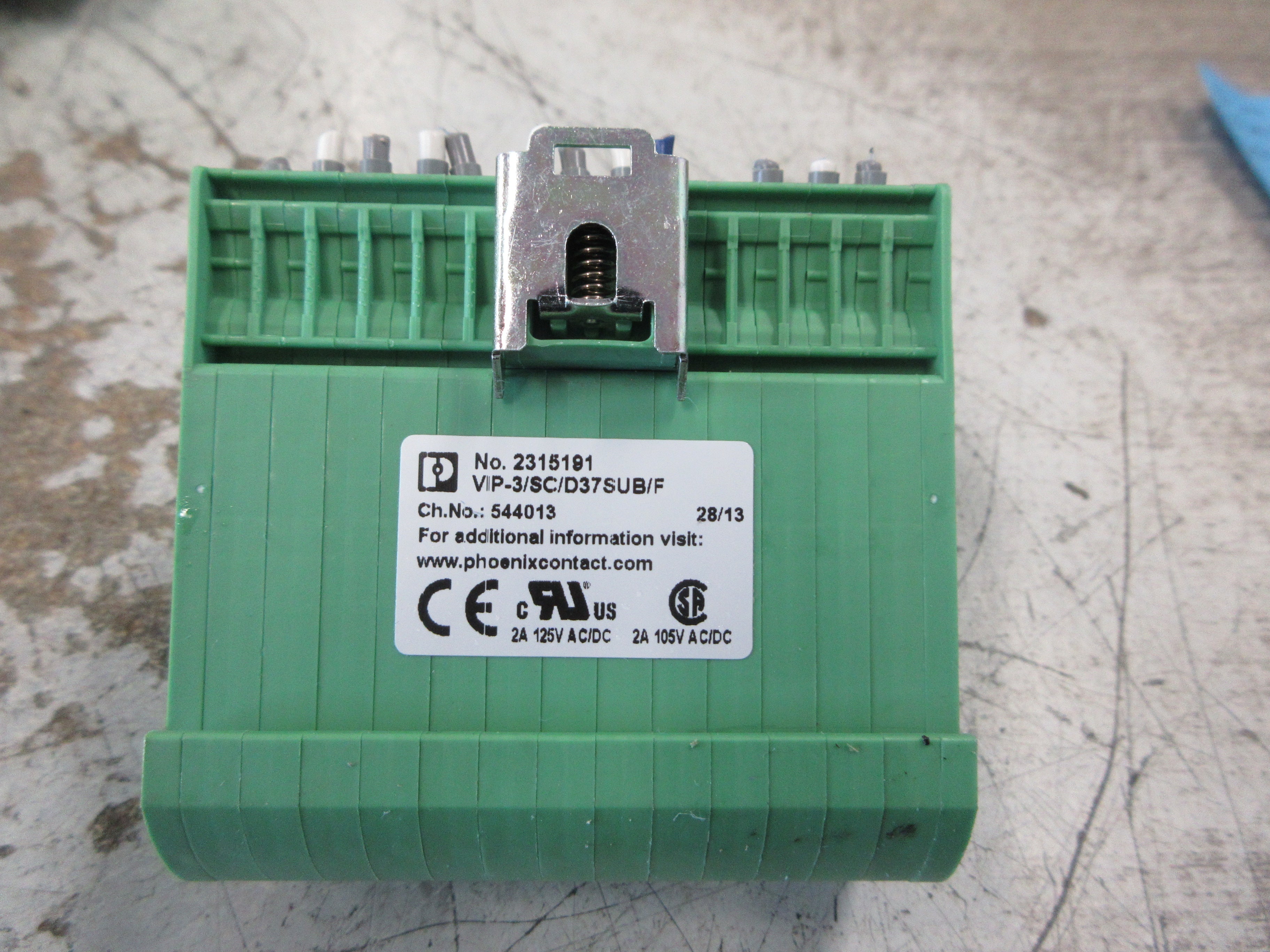 Phoenix Contact VIP-3/SC/D37SUB/F Termination Board 2315191 Used