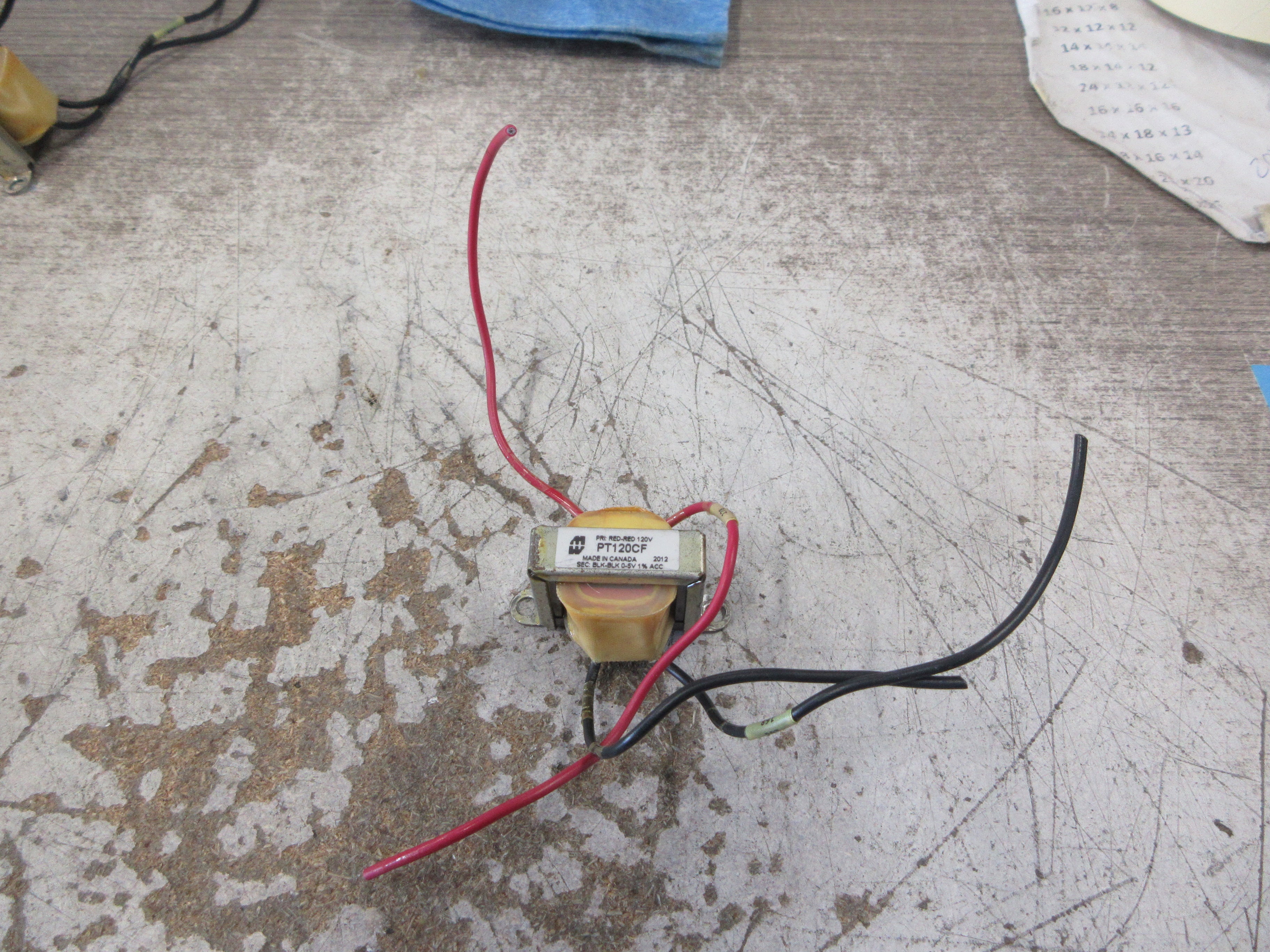 Hammond Transformer PT120CF Pri: 120V Sec: 0-5V Used