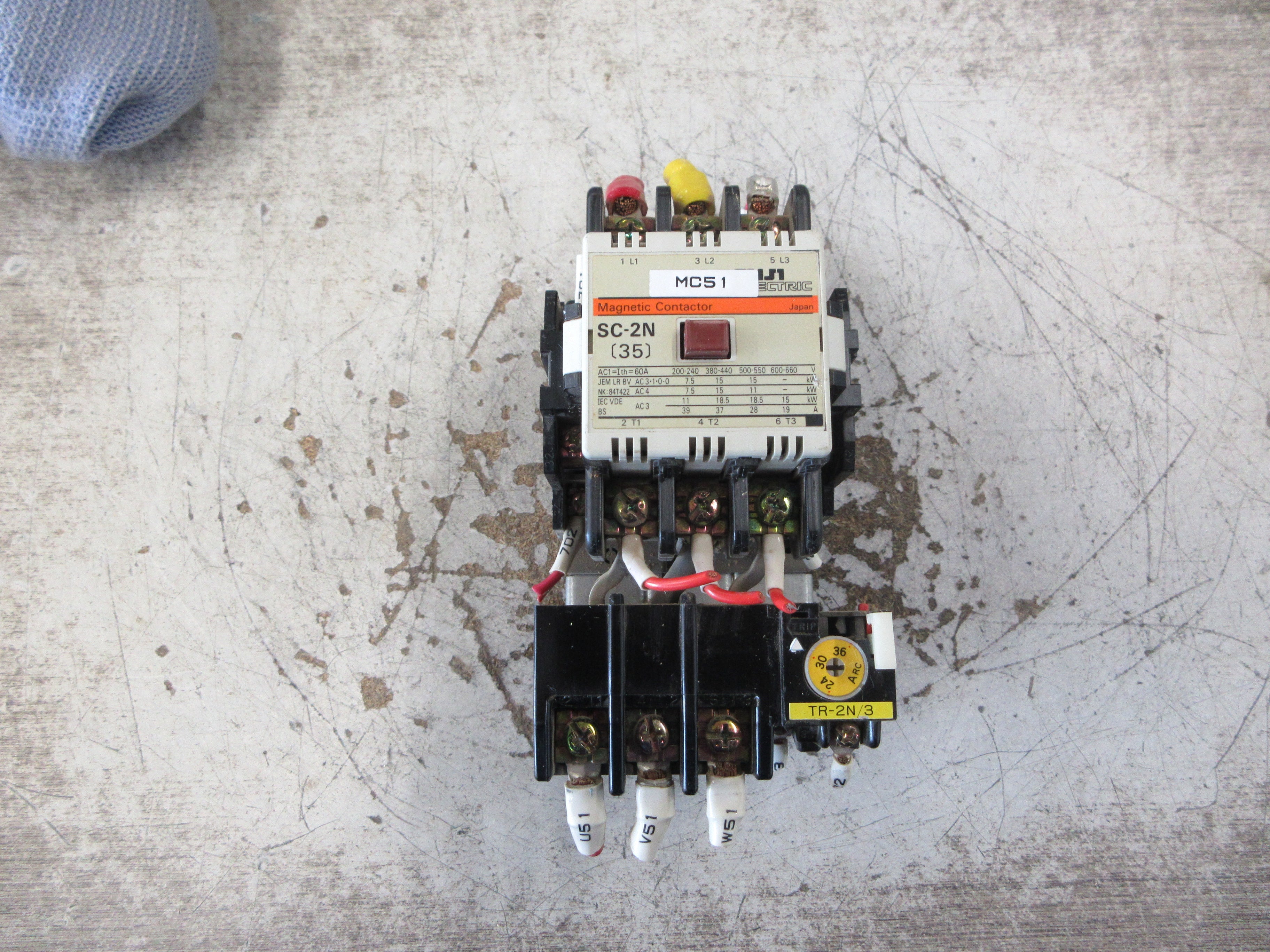 Fuji Electric SC-2N Starter 4NC1Q0#/TR-2N/3 100-110V Coil Trip: 24-36A Used