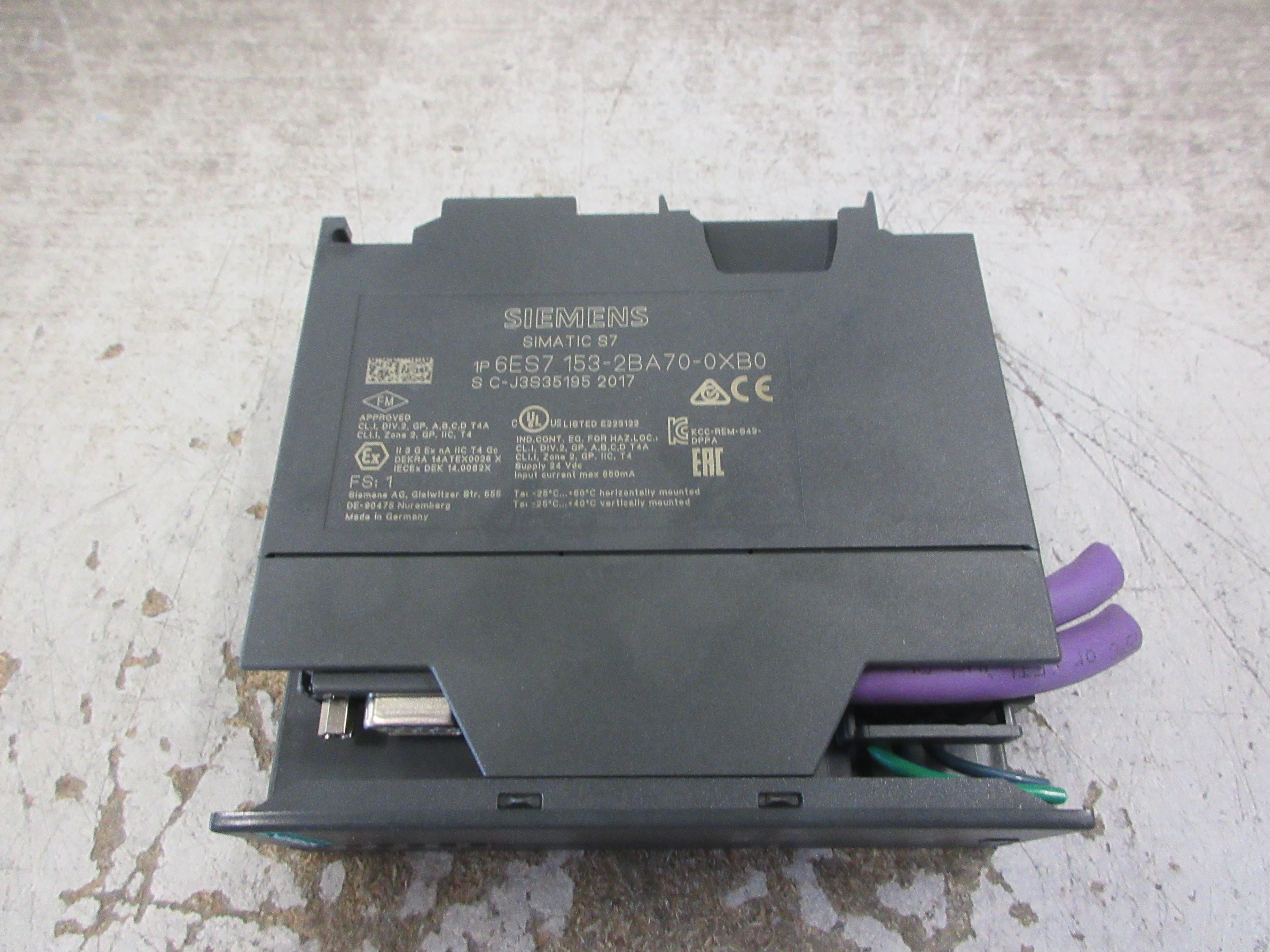 Siemens Samatic S7 Interface Module 6ES7 153-2BA70-0XB0 FS: 1 Used