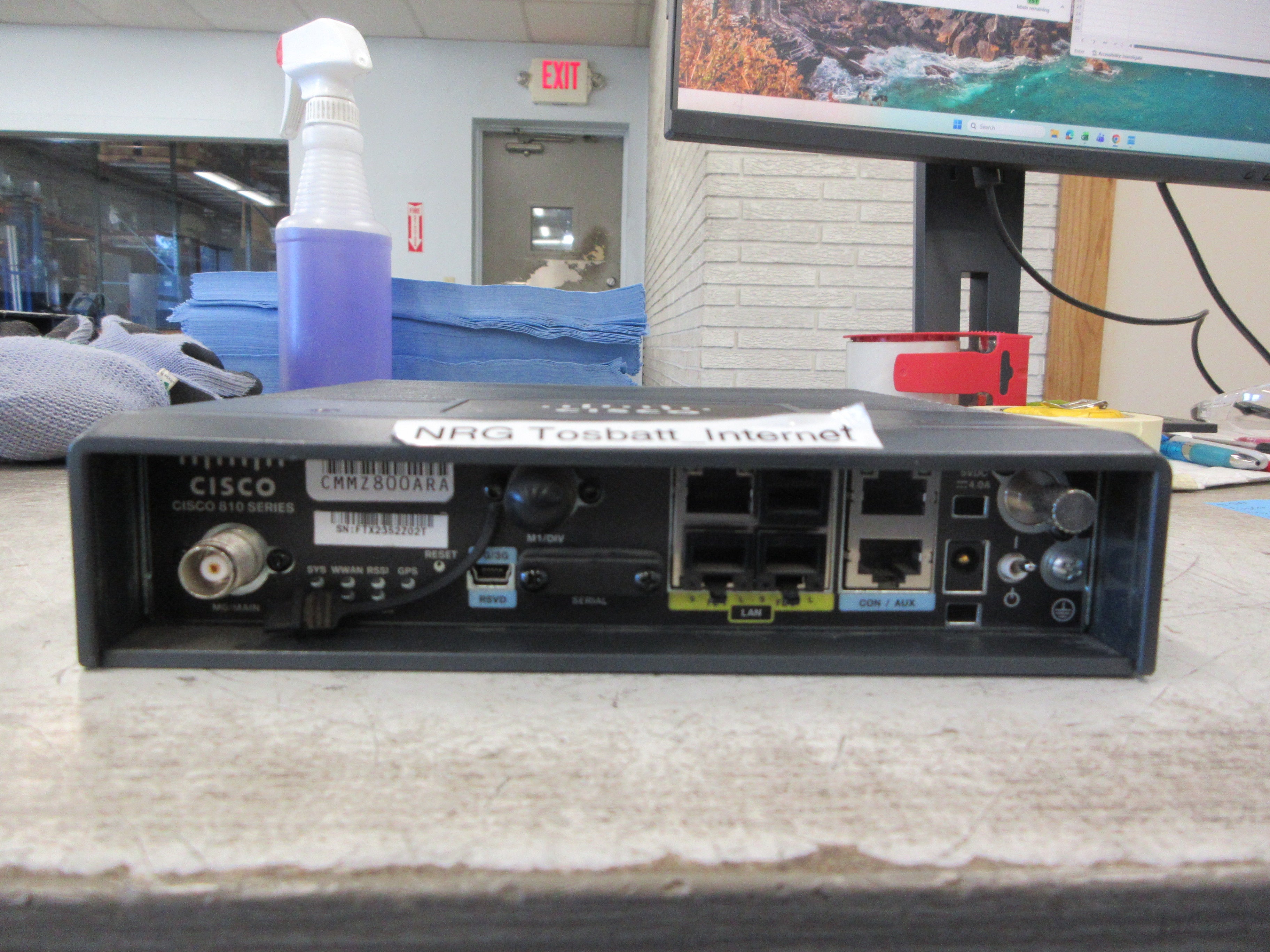 Cisco 4G LTE MTM Gateway Integrated Service Router Cisco819-4G 5VDC 4A Used