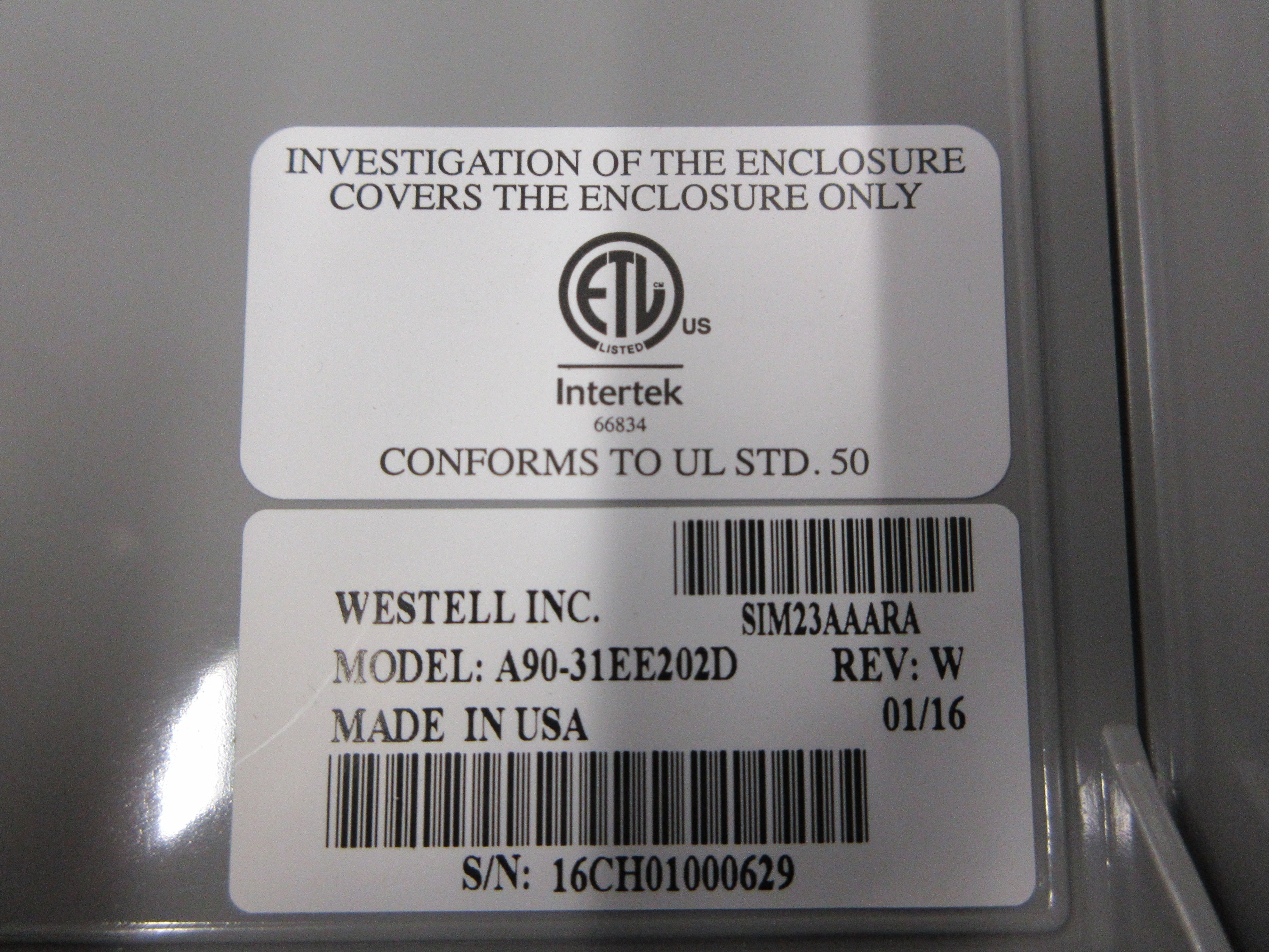 Westell Telephone Network Interface A90-31EE202D Rev. W Used