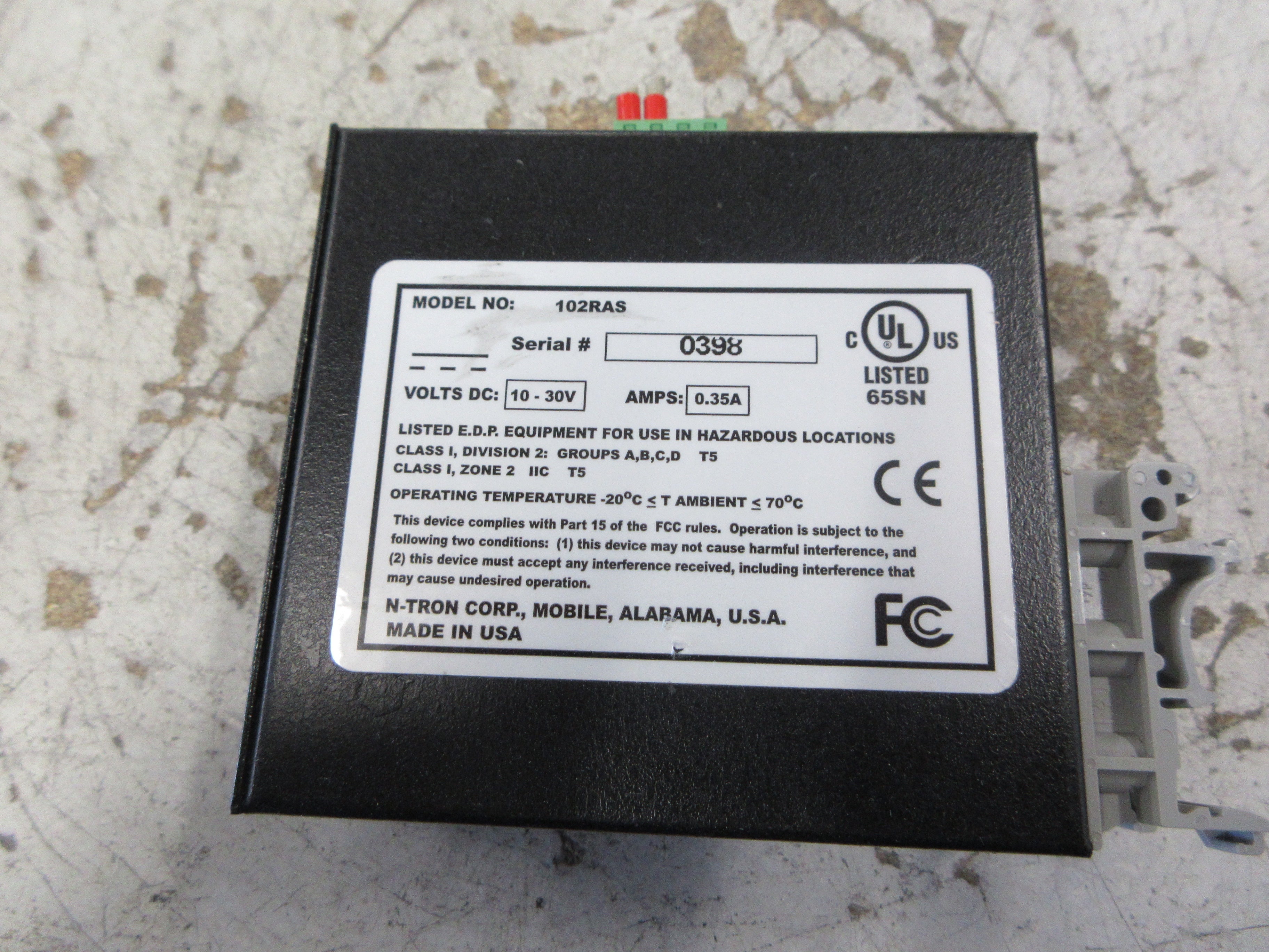N-Tron Industrial Remote Access Server 102RAS 10-30VDC 0.35A Used
