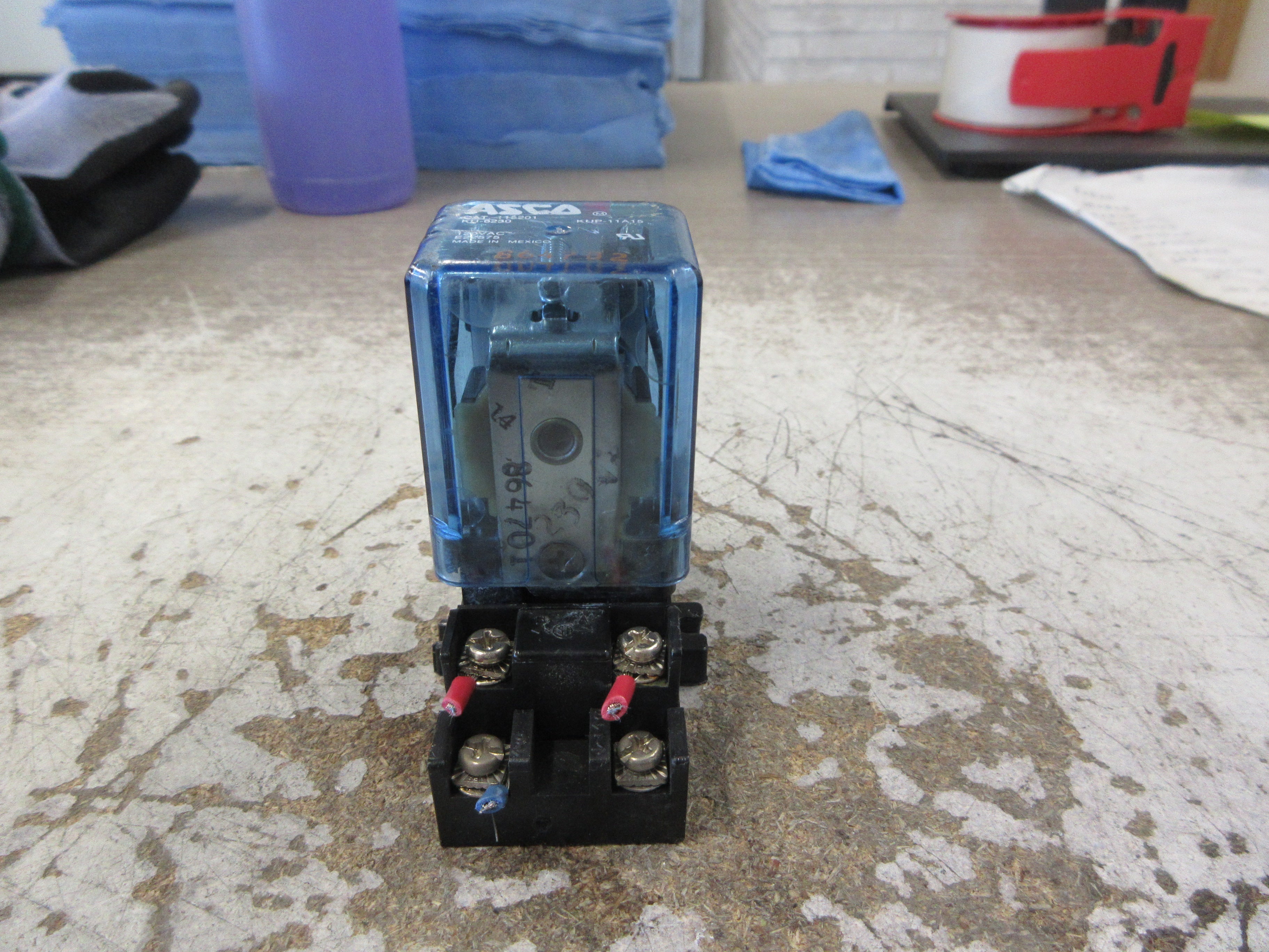 Asco Relay 115201 120V Coil w/Base Used
