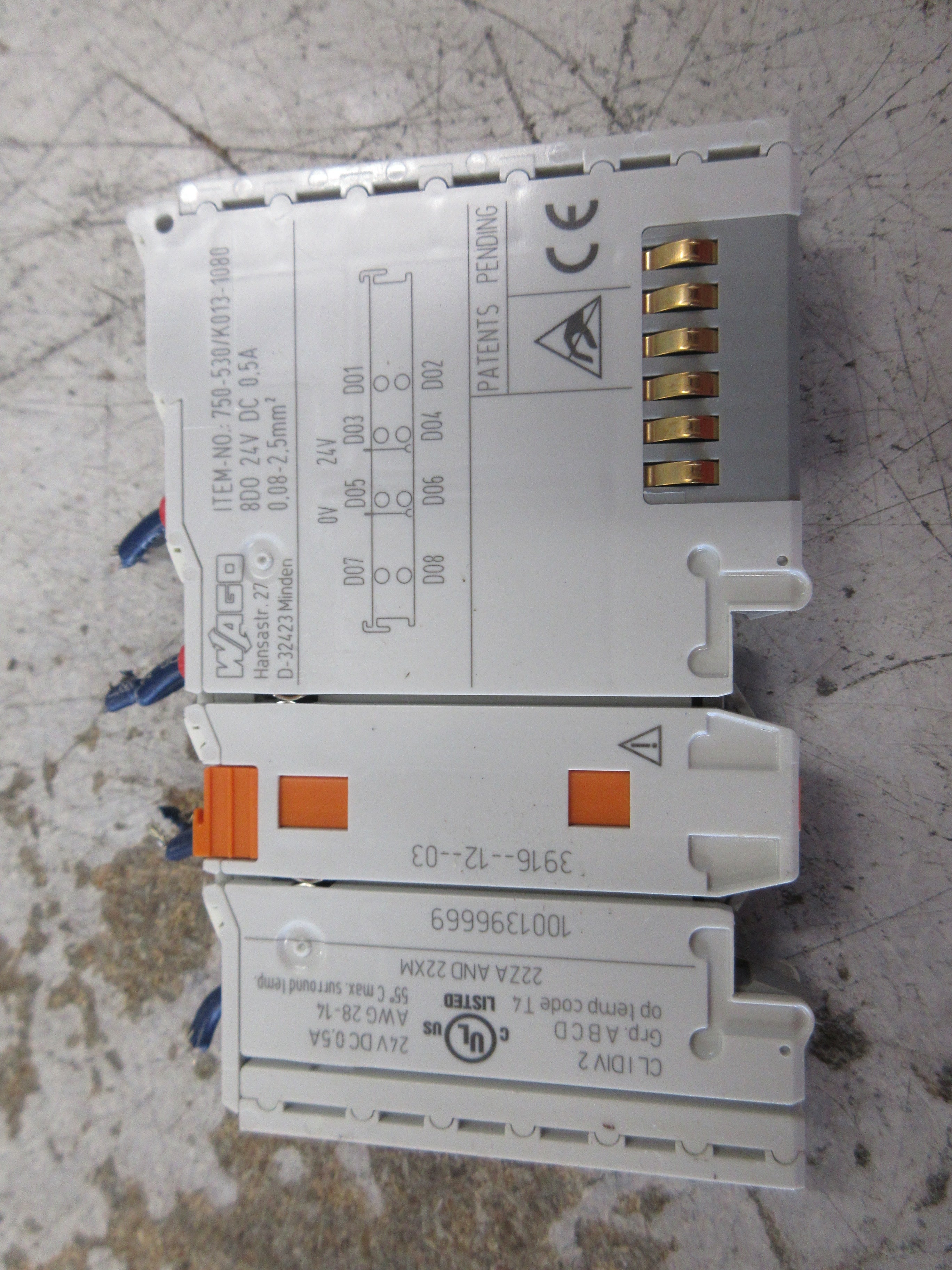 Wago GEA Digital Output Module 750-530/K013-1080 8-Ch 24VDC Used