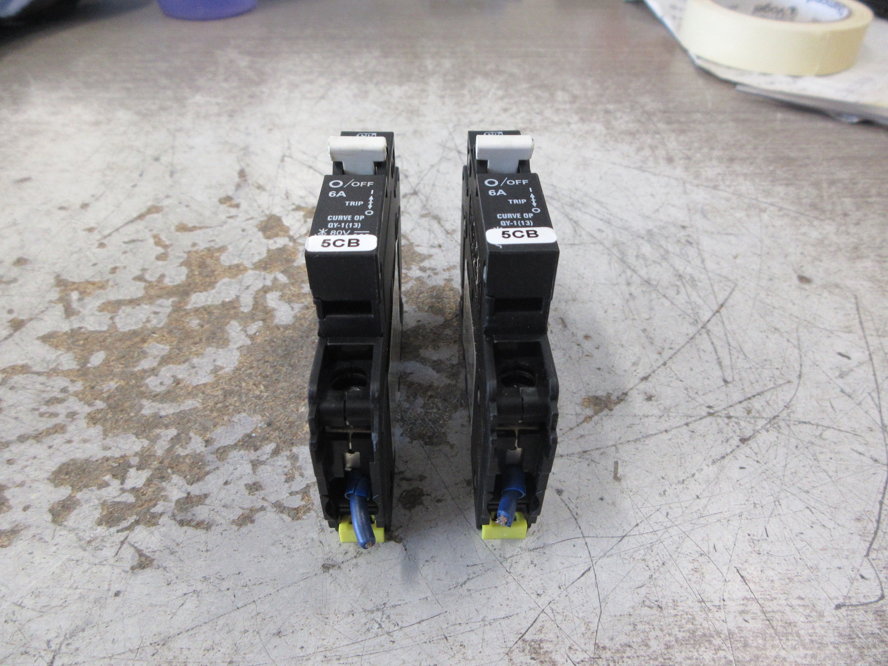 CBi DC Circuit Breaker QY180P06B0 6A 80VDC 1P *Lot of 2* Used