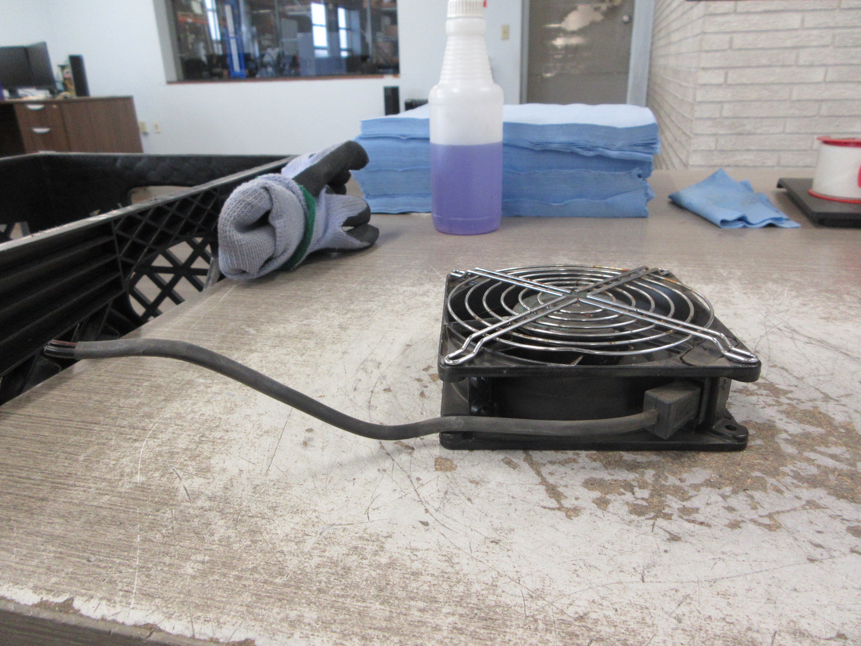 ebm Axial Fan W2G115-AG71-12 24VDC 12W 4050 RPM W/Grille (No Screws) Used