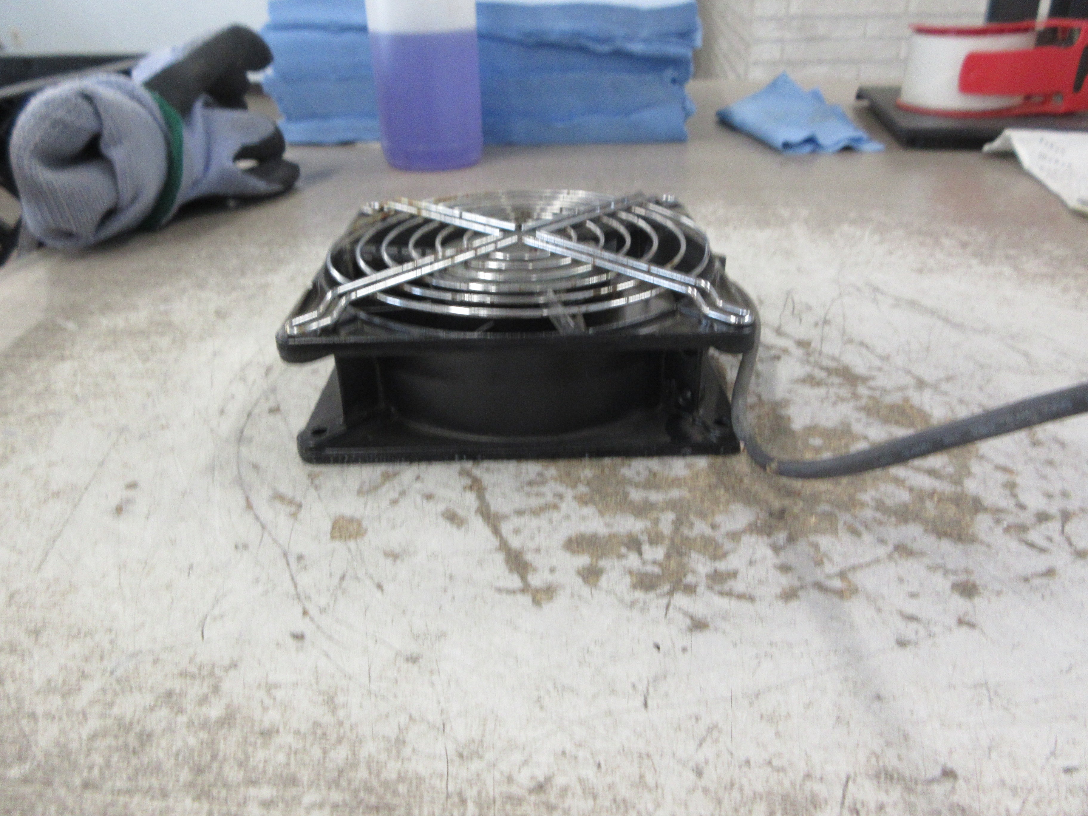 ebm Axial Fan W2G115-AG71-12 24VDC 12W 4050 RPM W/Grille (No Screws) Used