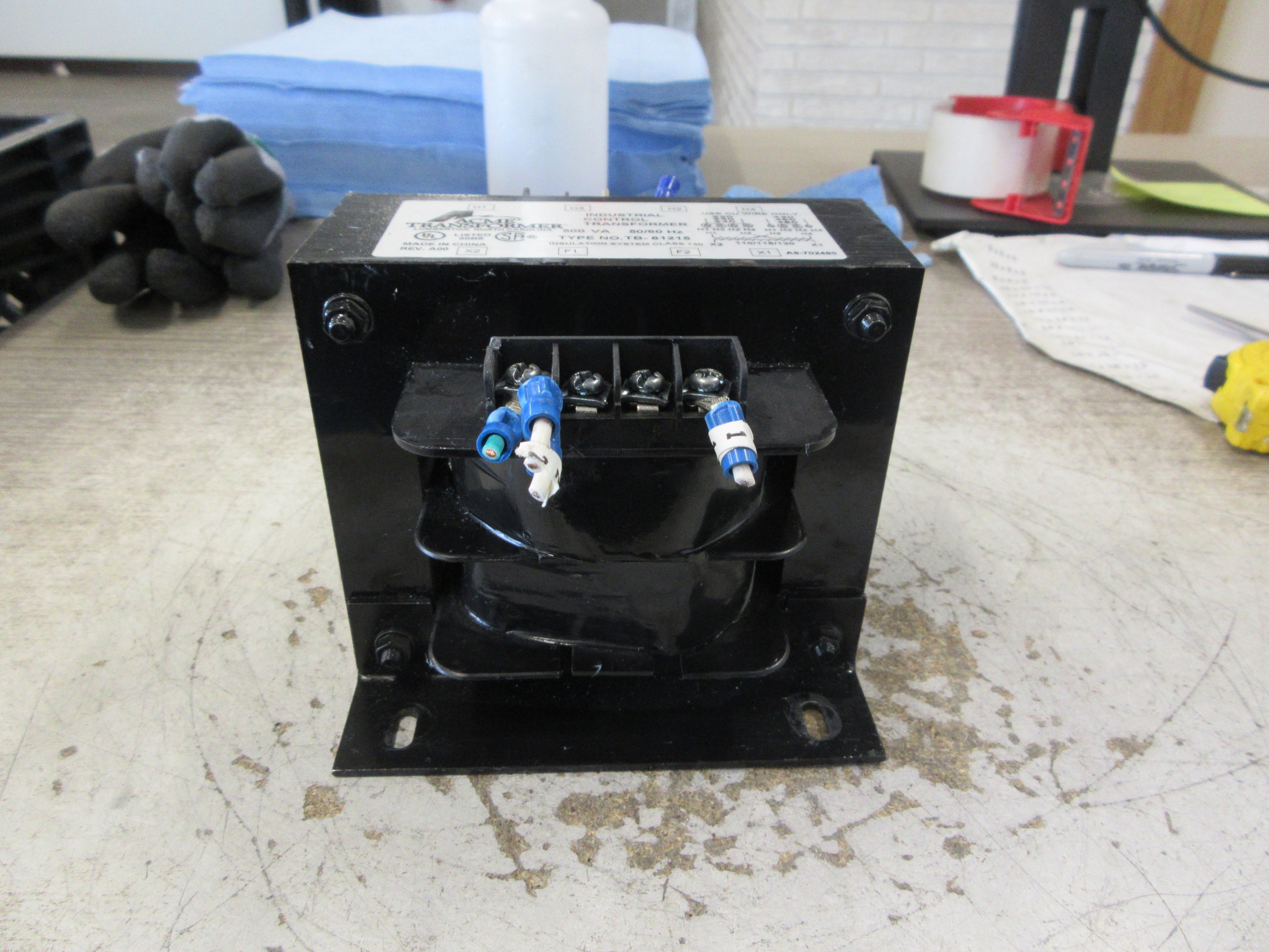 Acme Control Transformer TB-81215 500VA Pri: 240/480V Sec: 120V 50/60Hz Used