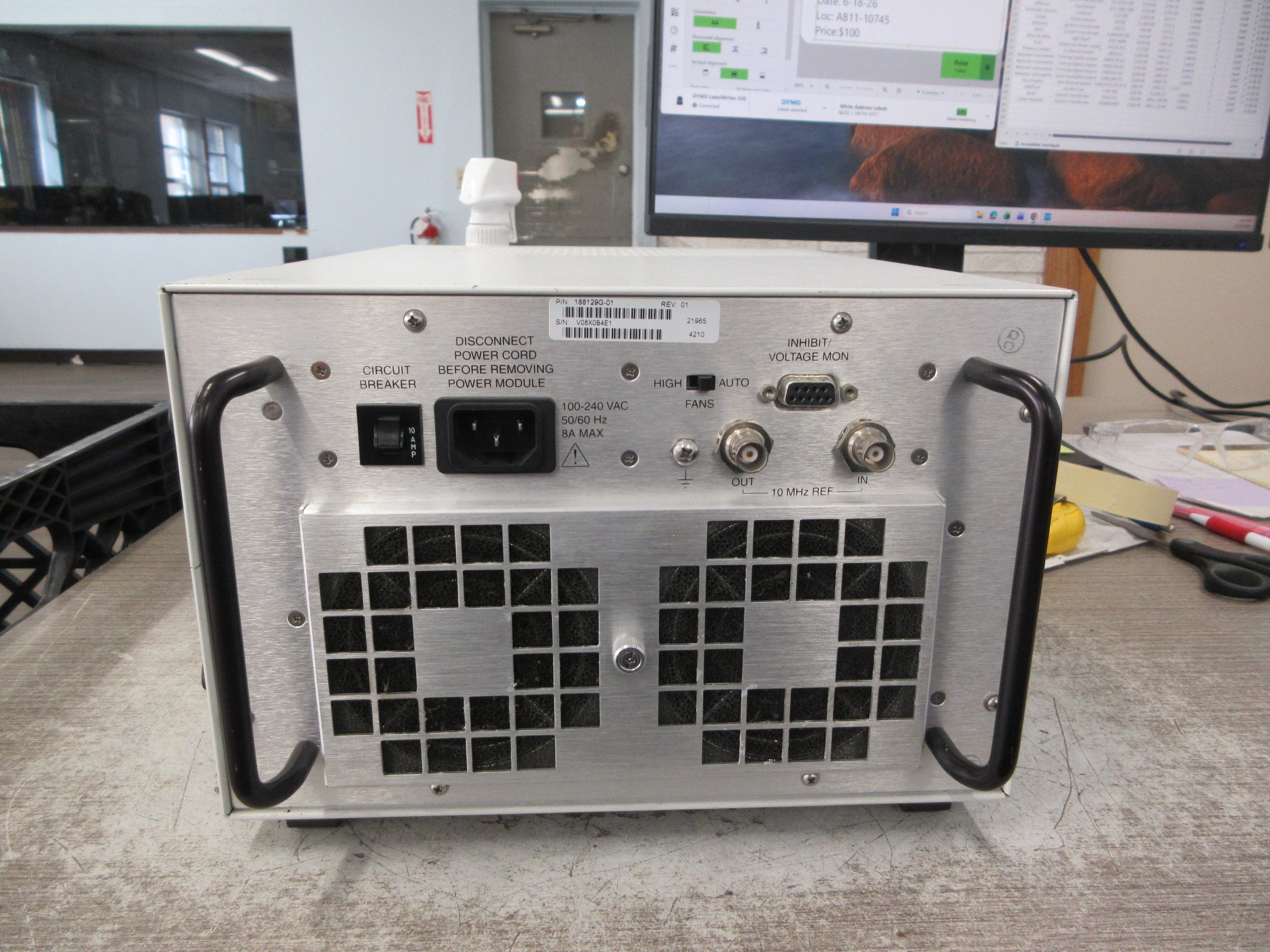 National Instruments PXI-1042 Chassis 188079G-01 Rev. 01 8-Slot Used